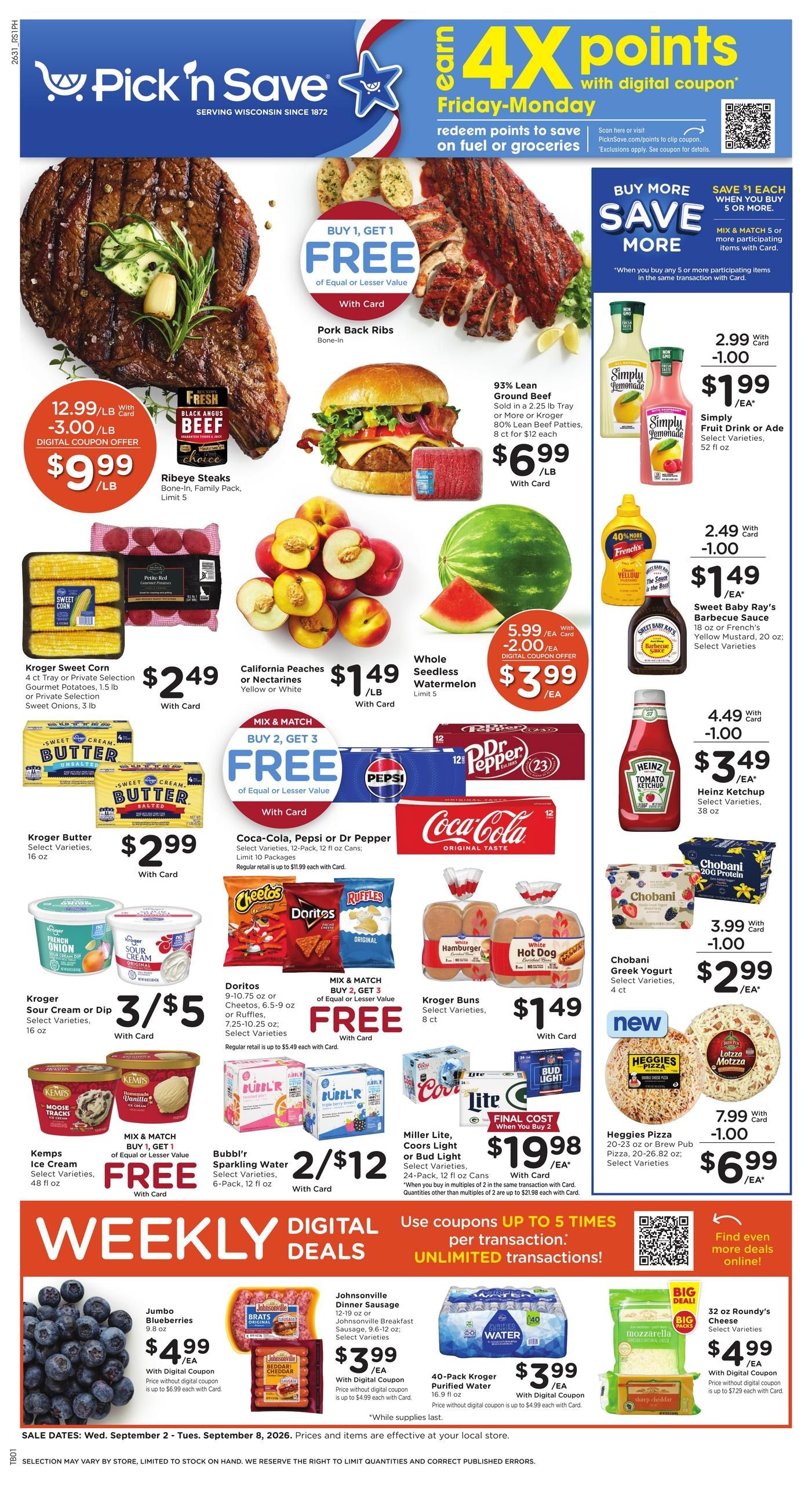 Pick N Save (Park Falls Area, WI) Weekly Ad September 2 - 8, 2026