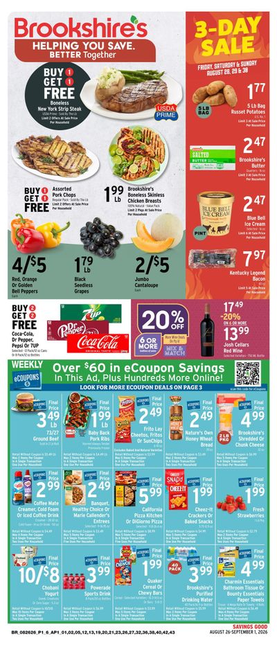 Brookshire's (Scurry Area, TX) Weekly Ad August 26 - September 1, 2026