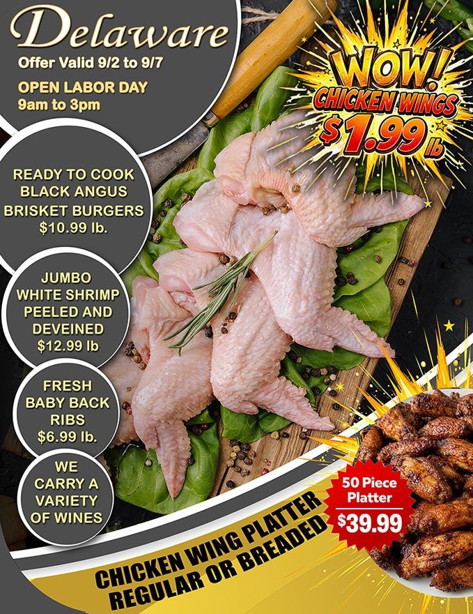 Delaware Chicken Farm & Seafood Market Weekly Ad September 2 - 7, 2026