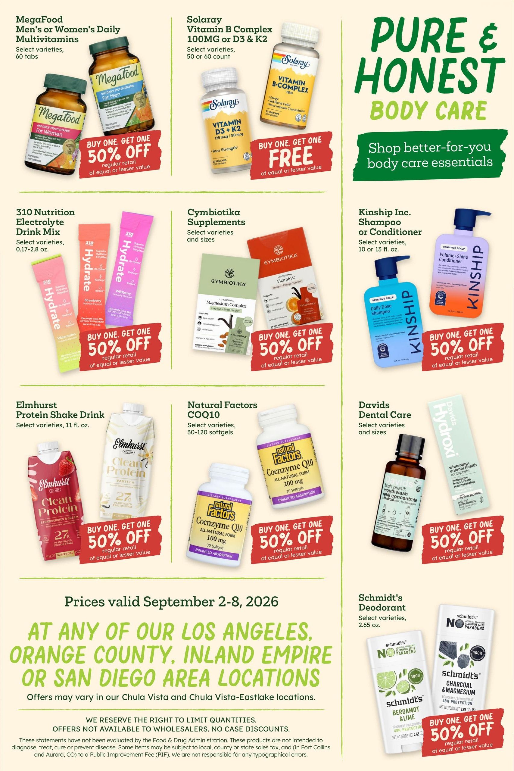 Sprouts Farmers Market (Alhambra Area, CA) Weekly Ad September 2 - 8, 2026