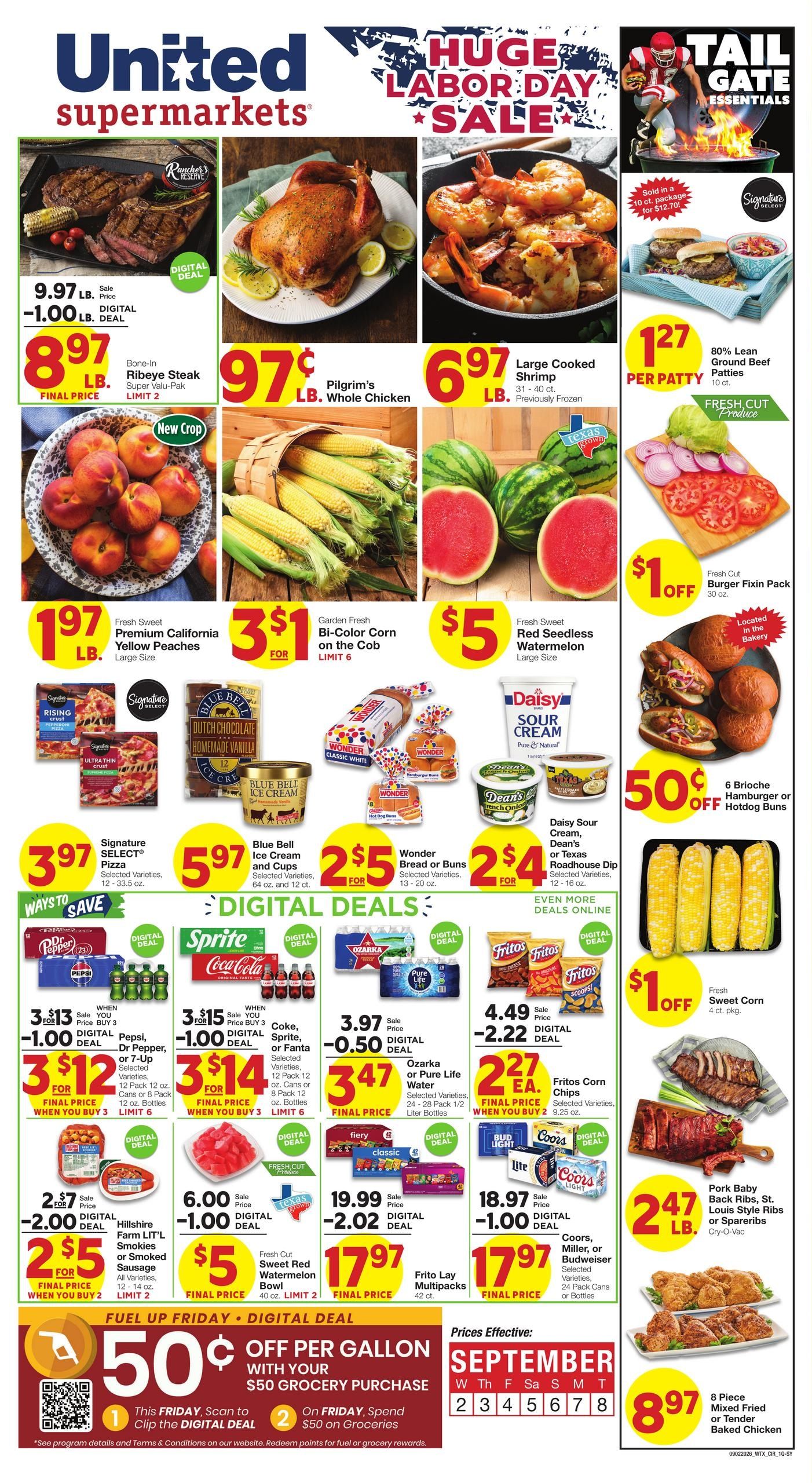 United Supermarkets (Crowell Area, TX) Weekly Ad September 2 - 8, 2026