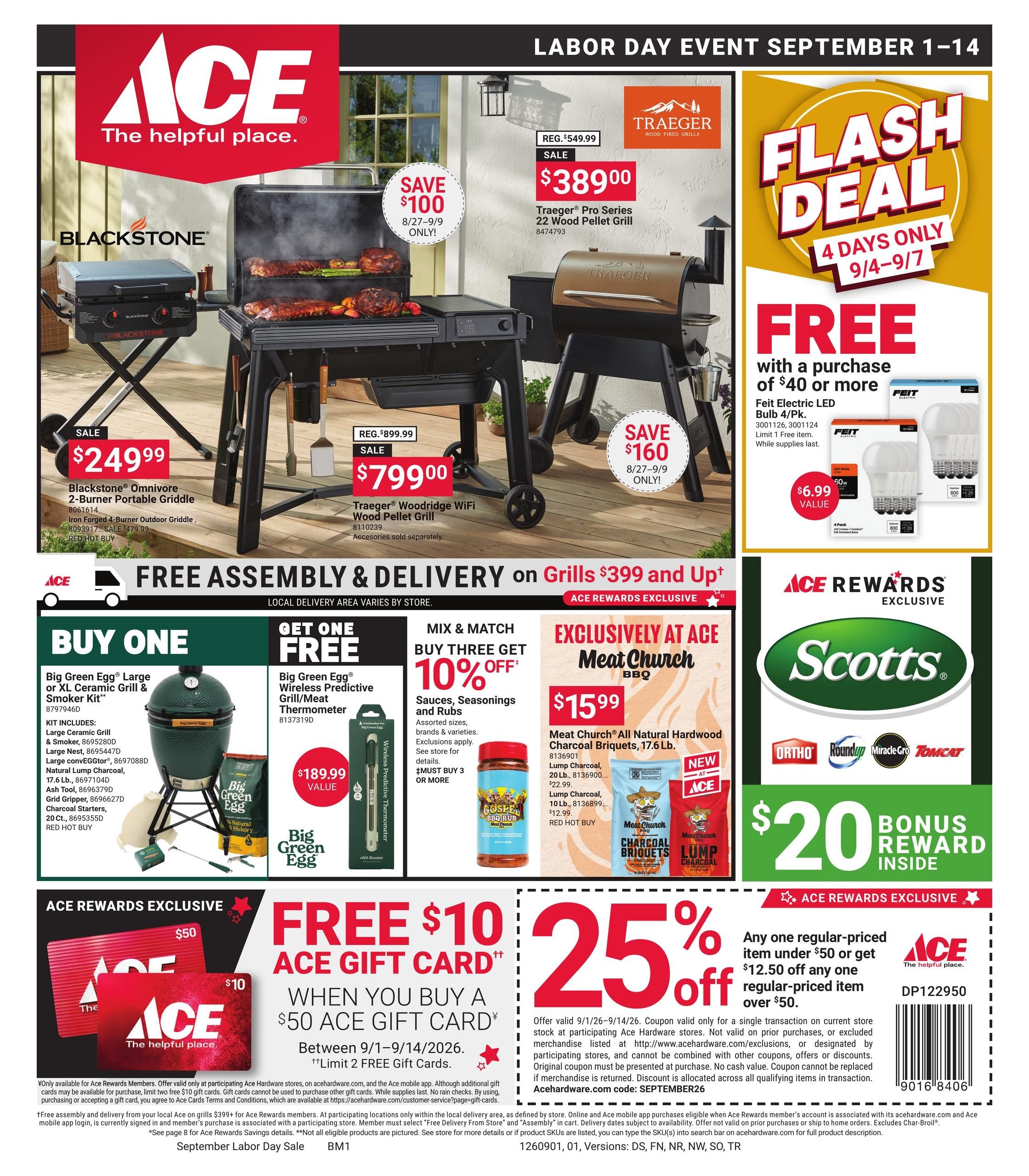 Ace Hardware (Ajo Area, AZ) September Labor Day Weekly Ad September 1 - 14, 2026