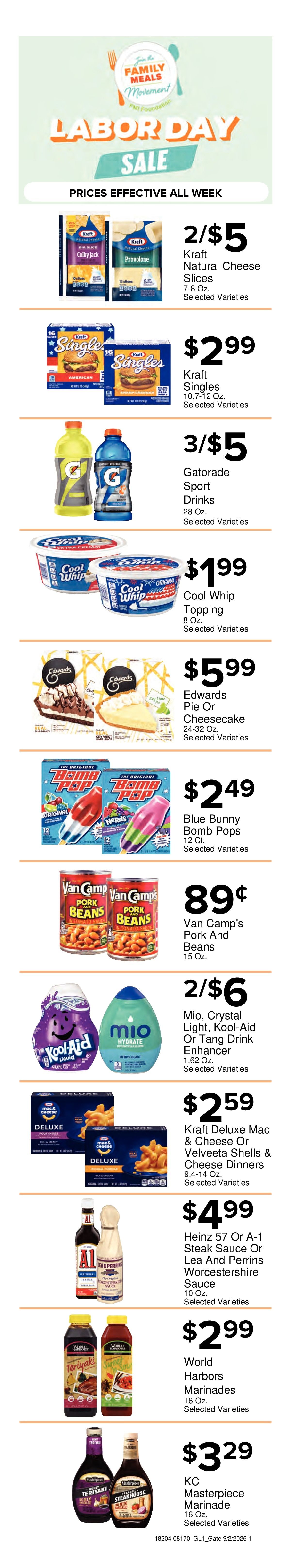 Big G Foods Great Deals This Week! Weekly Ad September 2 - 8, 2026