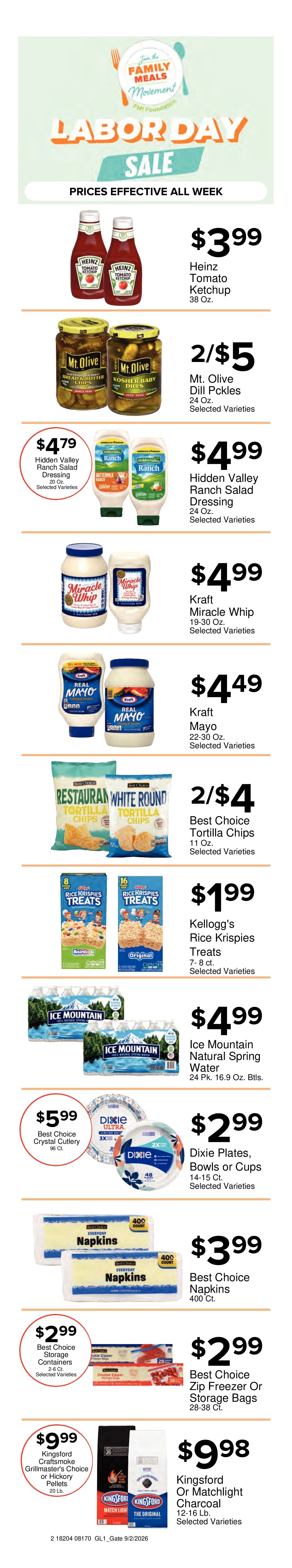Big G Foods Great Deals This Week! Weekly Ad September 2 - 8, 2026