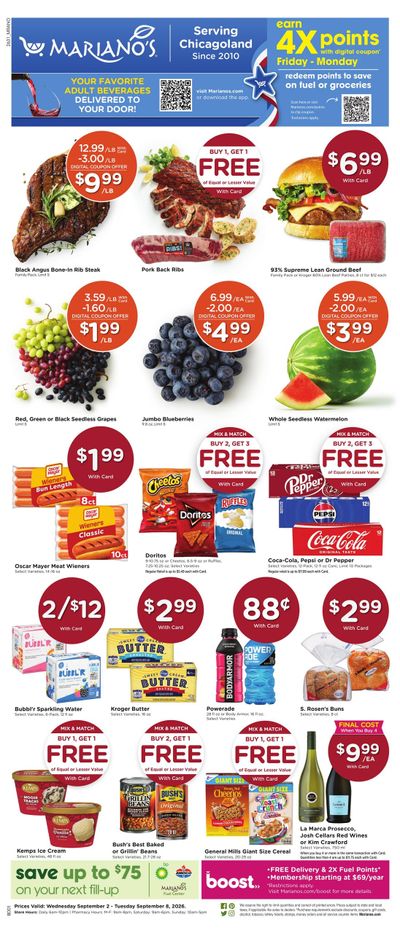 Mariano's (Glenview Area, IL) Weekly Ad September 2 - 8, 2026