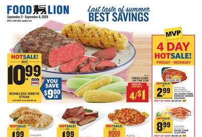 Food Lion (Cowen Area, WV) Weekly Ad September 2 - 8, 2026