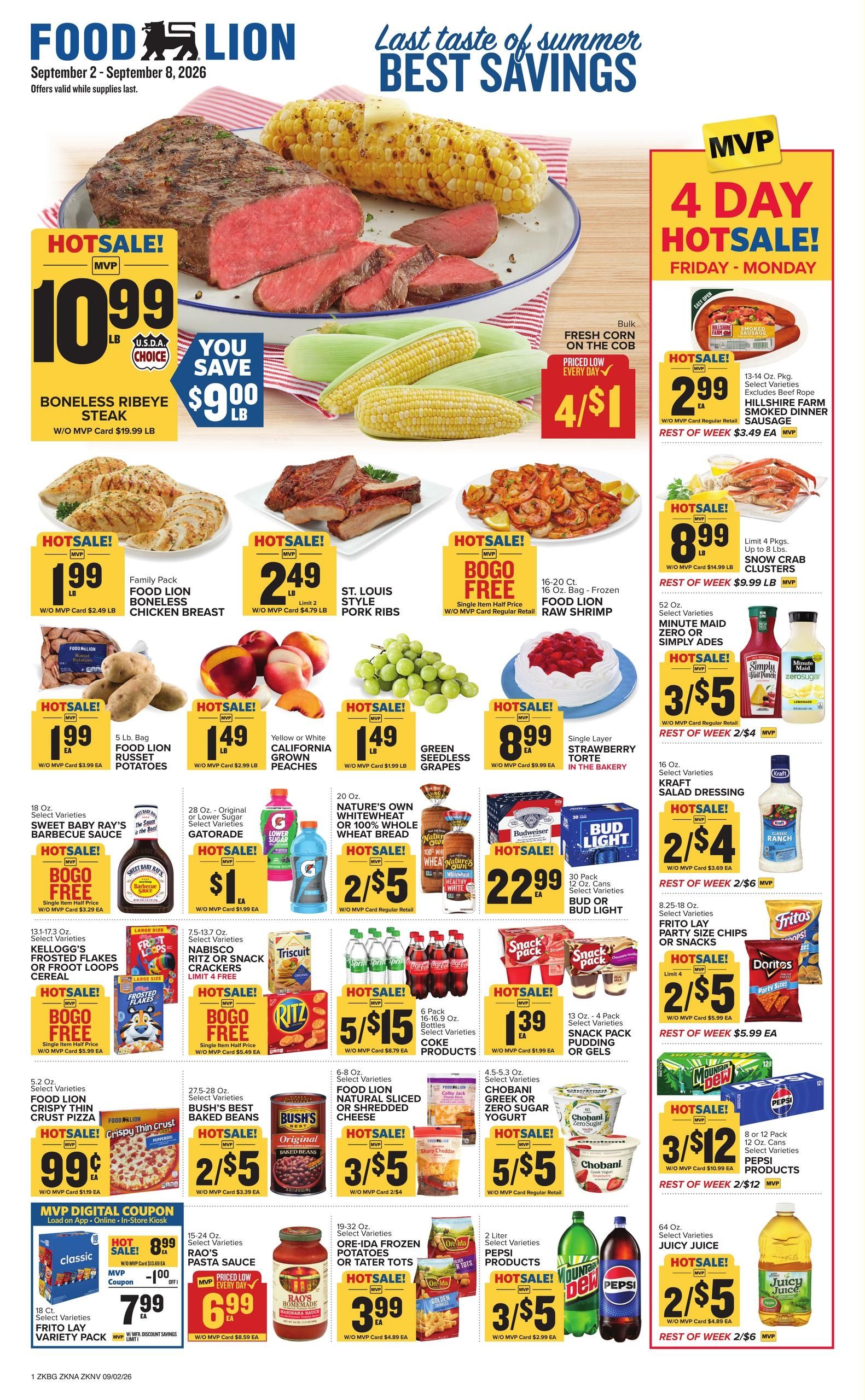 Food Lion (Hopkinsville Area, KY) Weekly Ad September 2 - 8, 2026