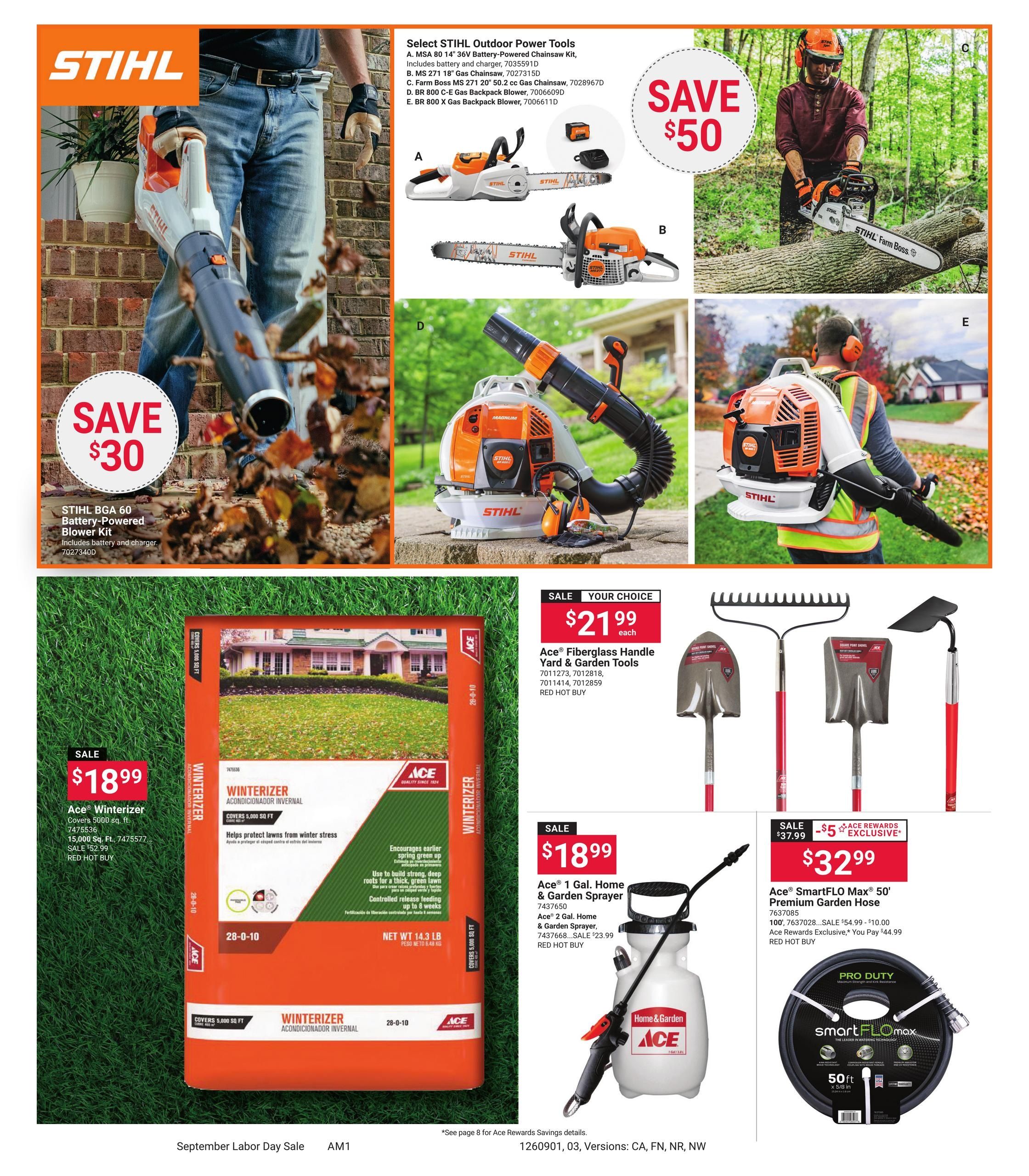 Ace Hardware (Alhambra Area, CA) September Labor Day Weekly Ad September 1 - 14, 2026