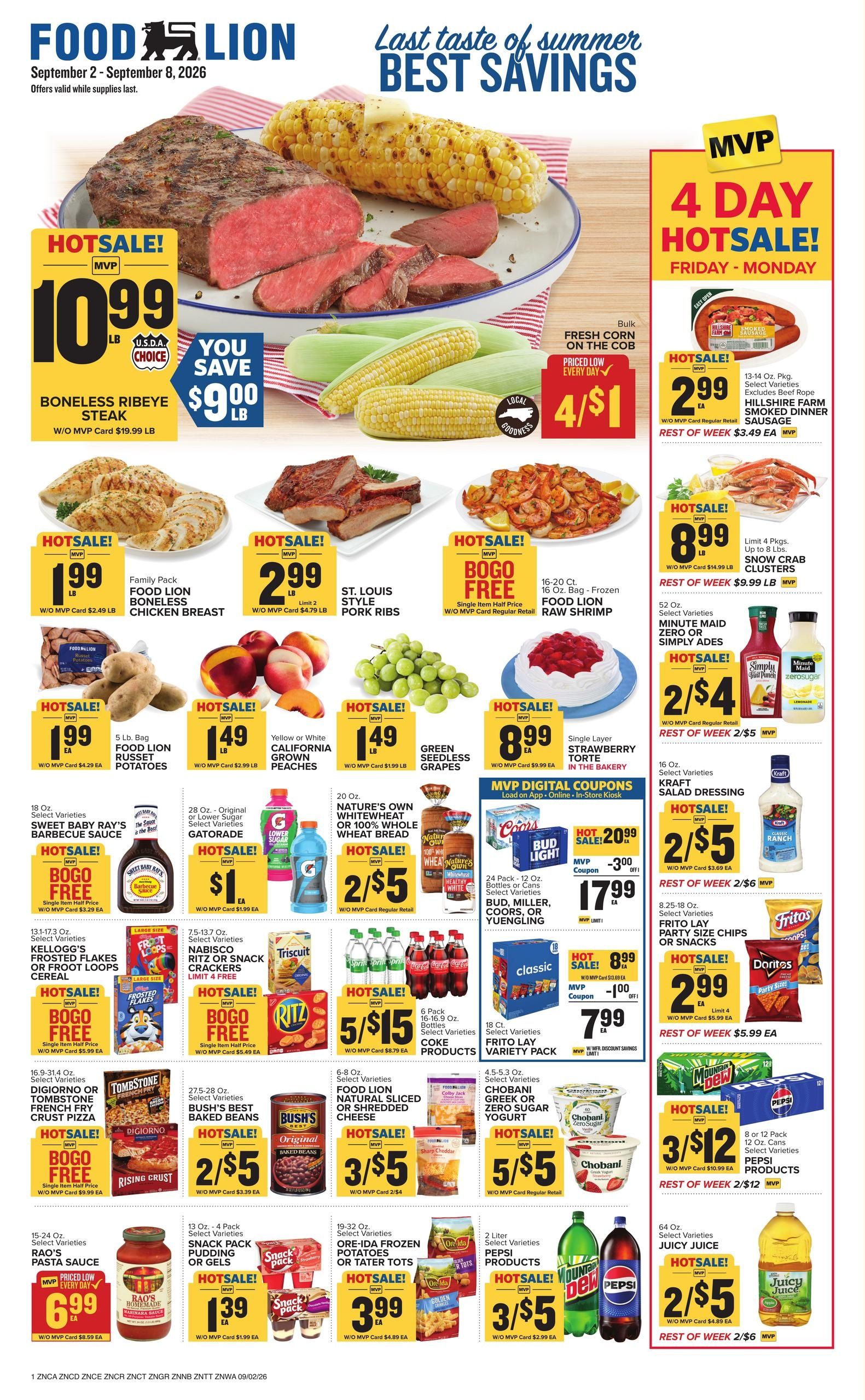 Food Lion (Morganton Area, NC) Weekly Ad September 2 - 8, 2026