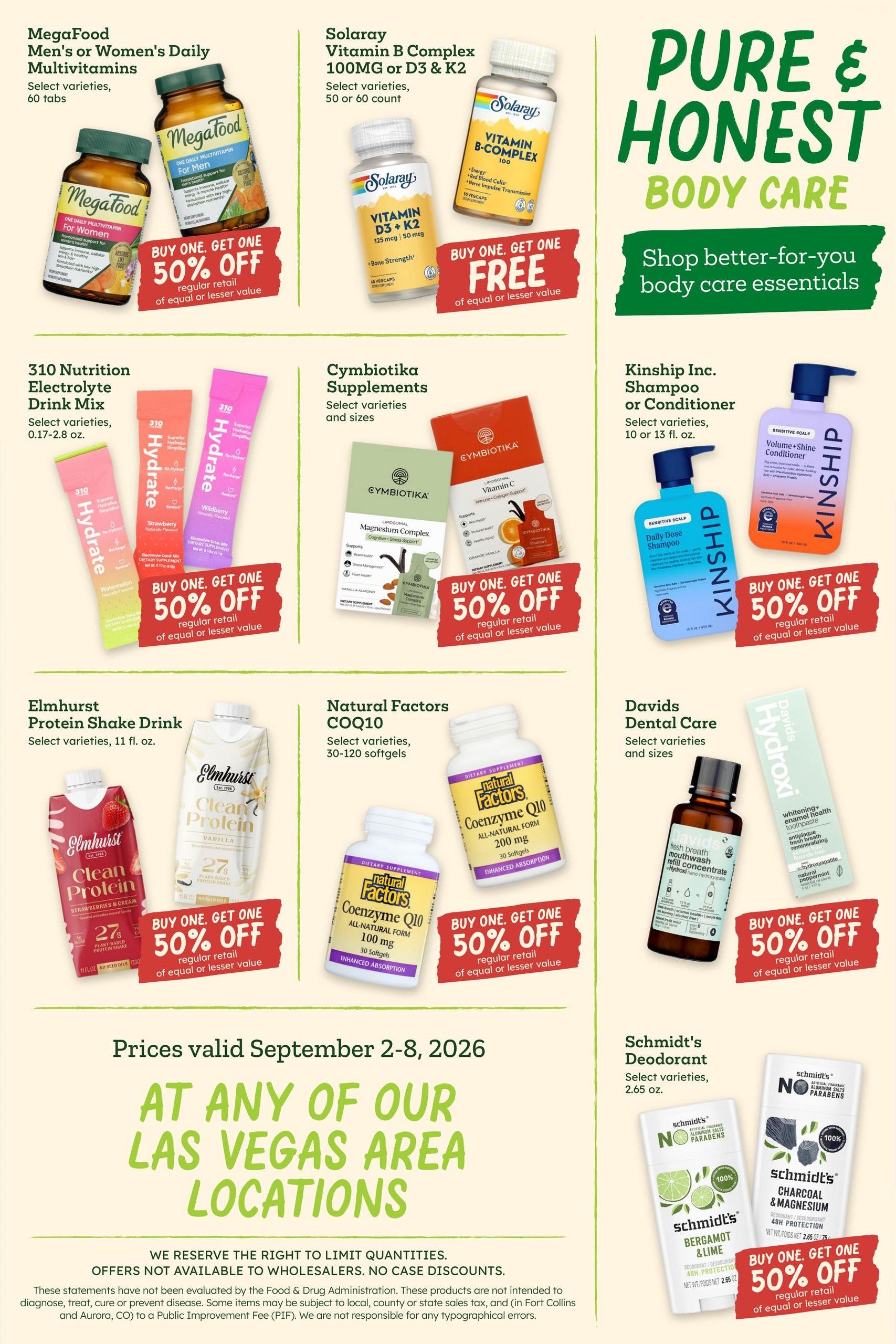 Sprouts Farmers Market (Blue Diamond Area, NV) Weekly Ad September 2 - 8, 2026