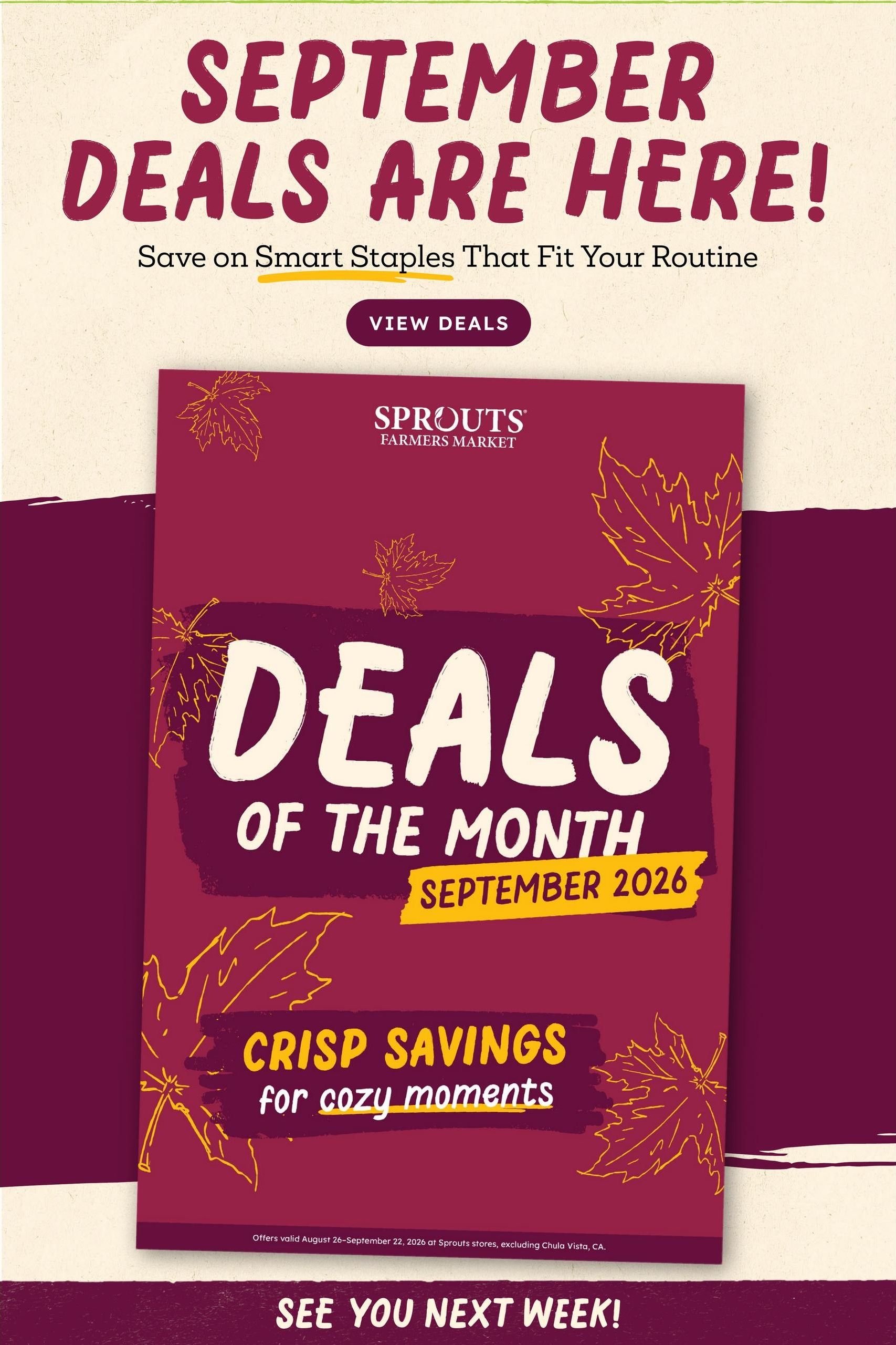 Sprouts Farmers Market (Blue Diamond Area, NV) Weekly Ad September 2 - 8, 2026