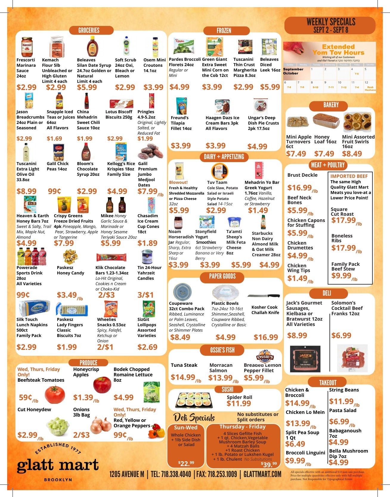 Glatt Mart Weekly Ad September 2 - 8, 2026