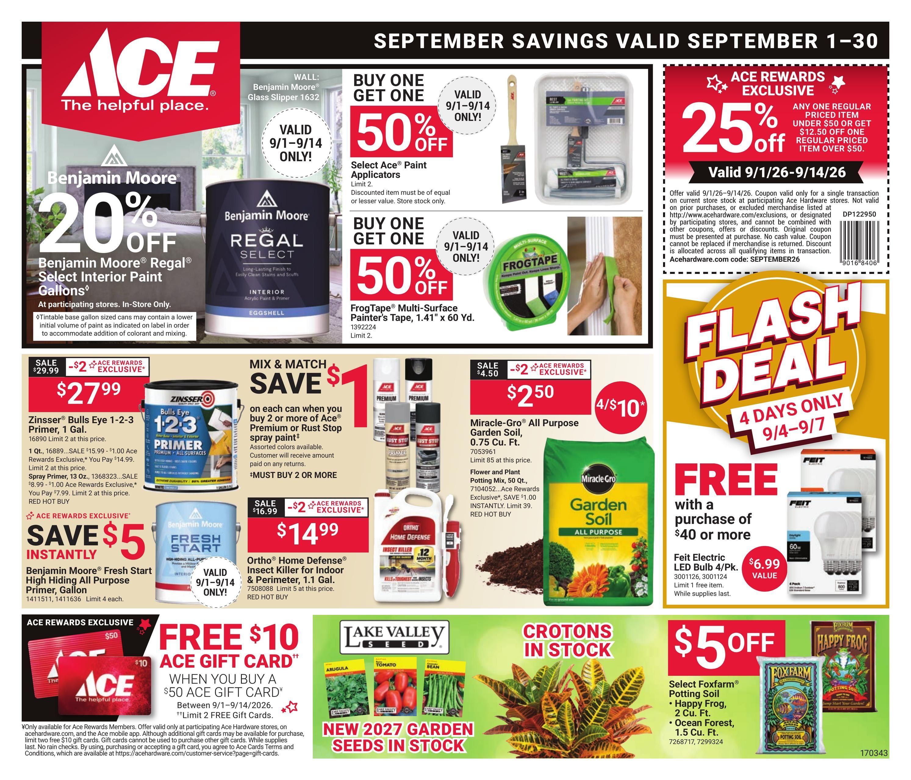 Ace Hardware (Deltona Area, FL) September Month Long Weekly Ad September 1 - 30, 2026