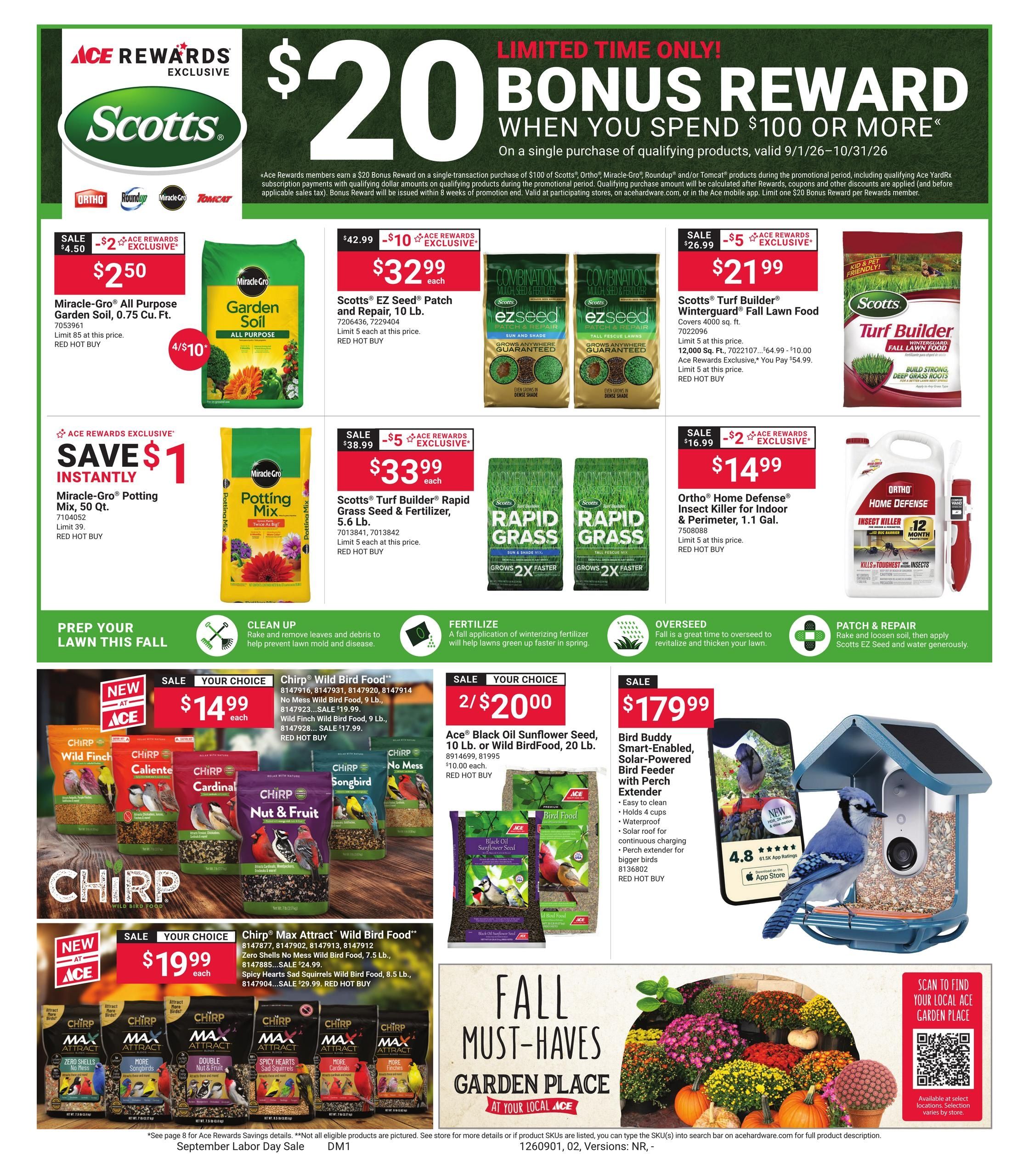 Ace Hardware (Dennehotso Area, AZ) September Labor Day Weekly Ad September 1 - 14, 2026