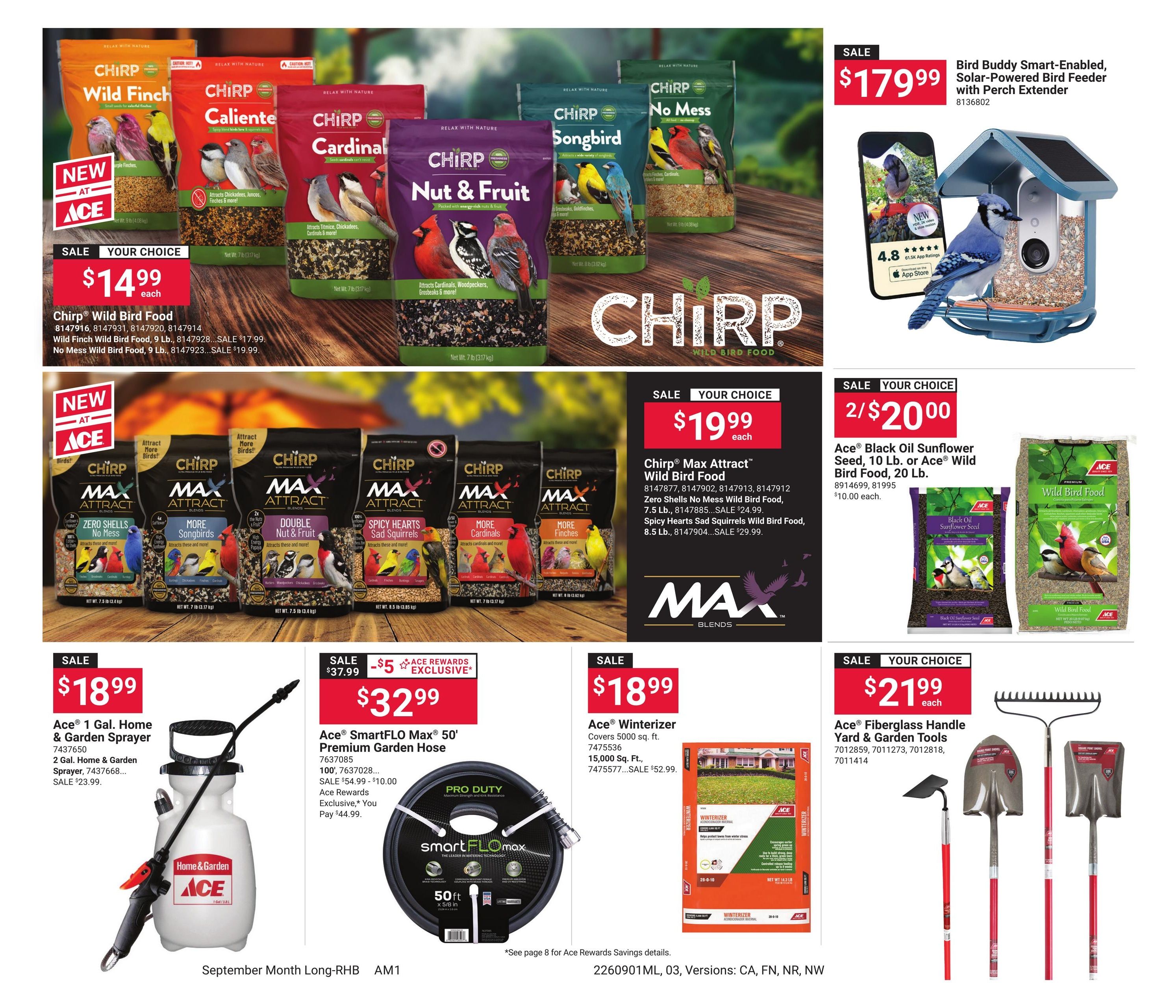 Ace Hardware (Bronson Area, IA) Red Hot Buys Weekly Ad September 1 - 30, 2026