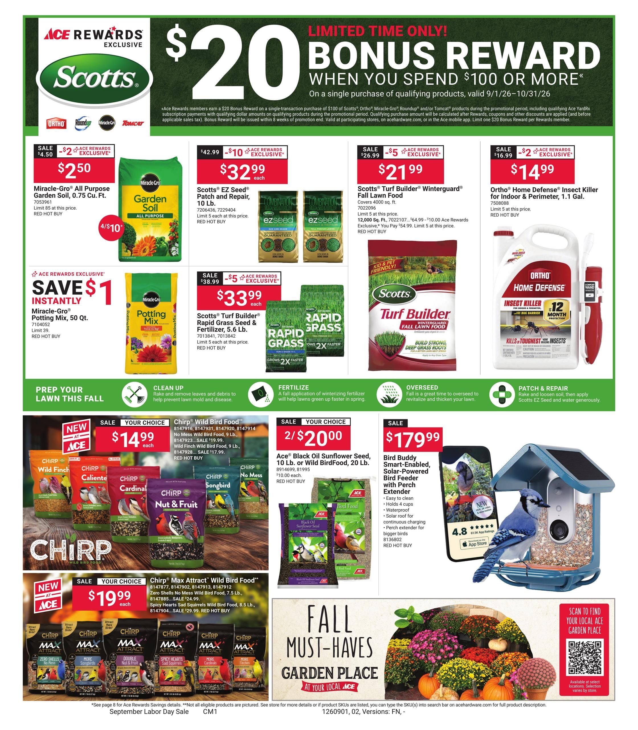Ace Hardware (Bronson Area, IA) September Labor Day Weekly Ad September 1 - 14, 2026