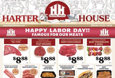 Harter House Weekly Ad September 2 - 8, 2026
