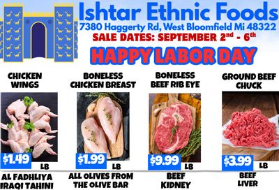 Ishtar Ethnic Foods Weekly Ad September 2 - 6, 2026