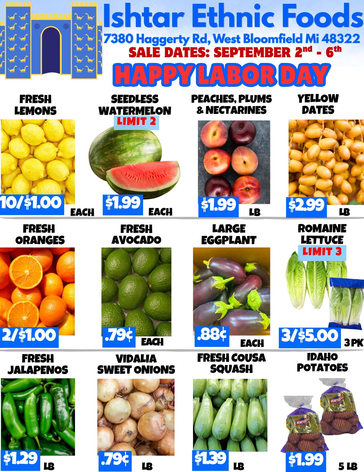 Ishtar Ethnic Foods Weekly Ad September 2 - 6, 2026