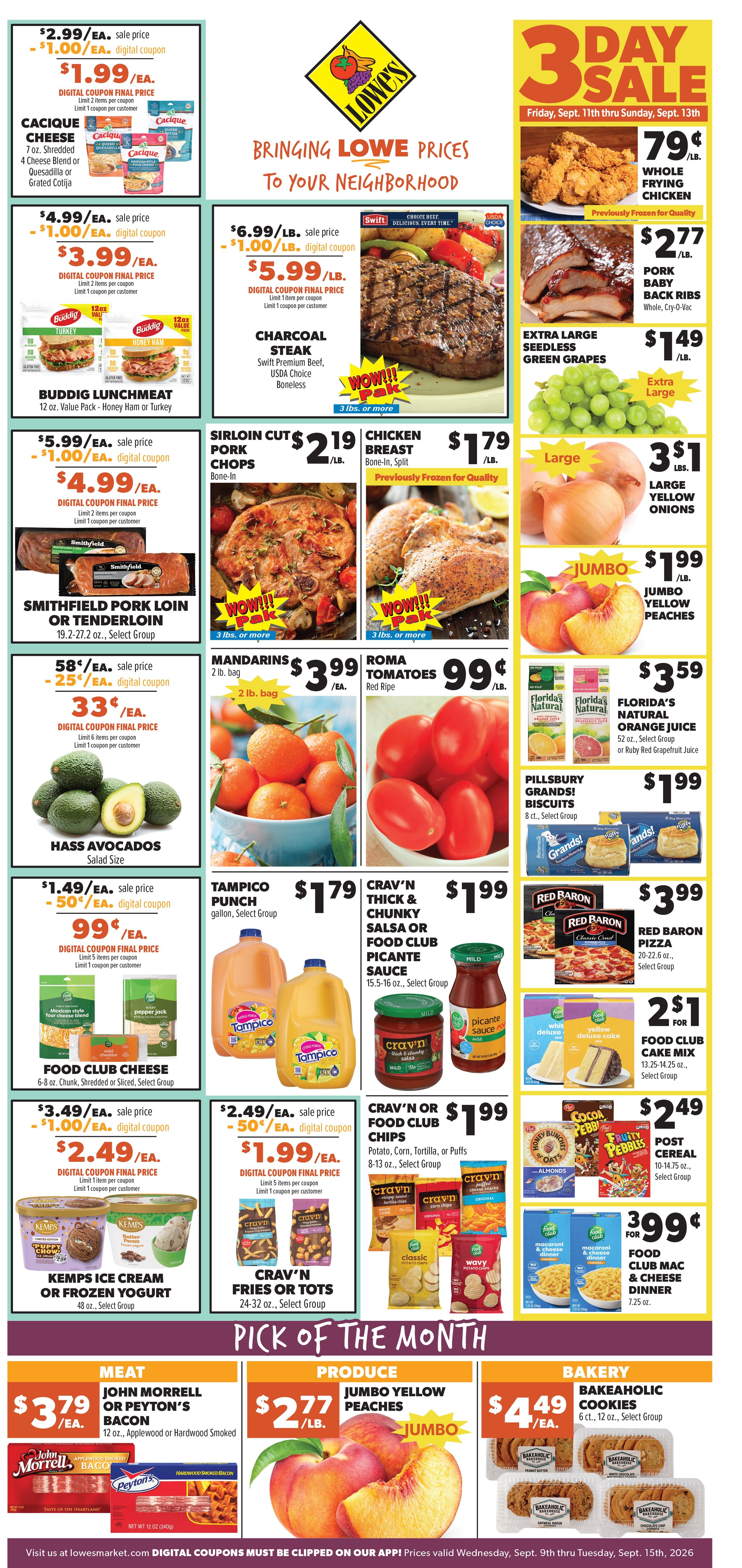 Lowe's Market Weekly Ad September 9 - 15, 2026
