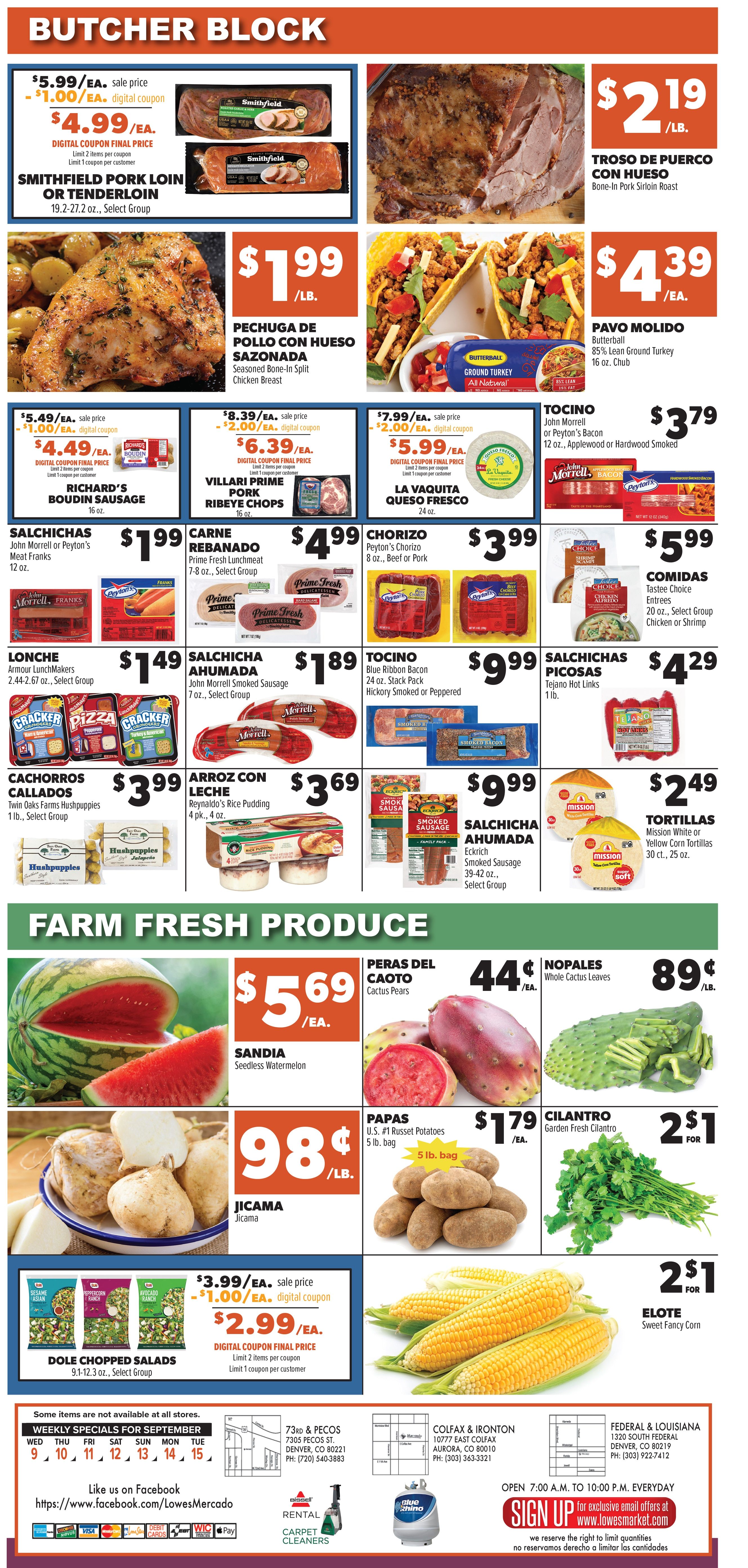 Lowe's Mercado (Colorado) Weekly Ad September 9 - 15, 2026