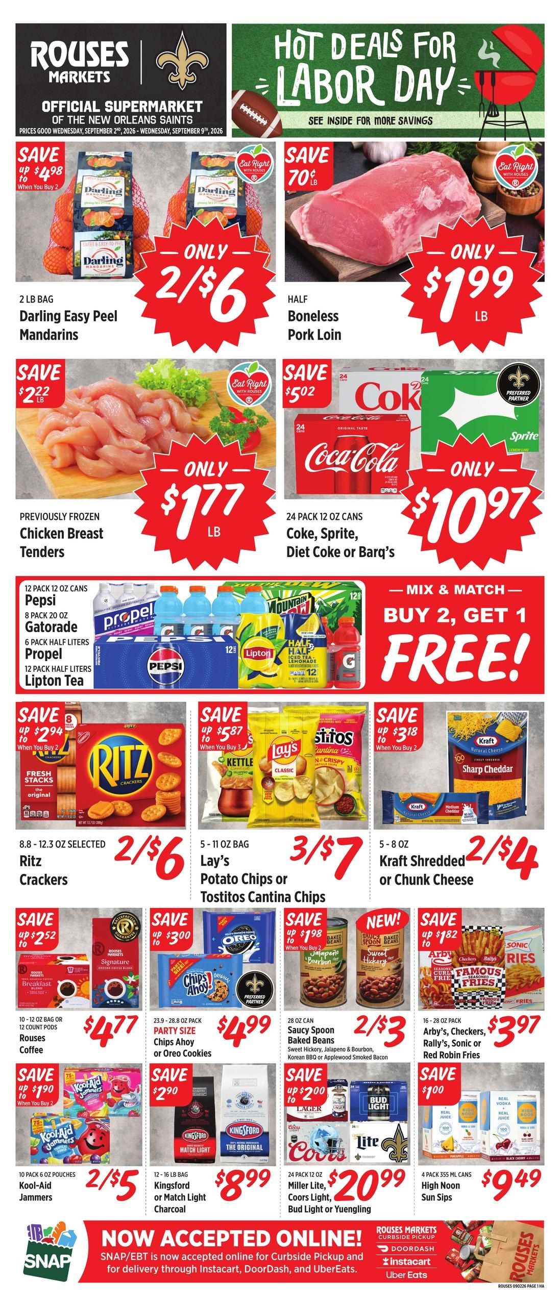 Rouses Supermarkets (Hattiesburg Area, MS) Weekly Ad September 2 - 9, 2026