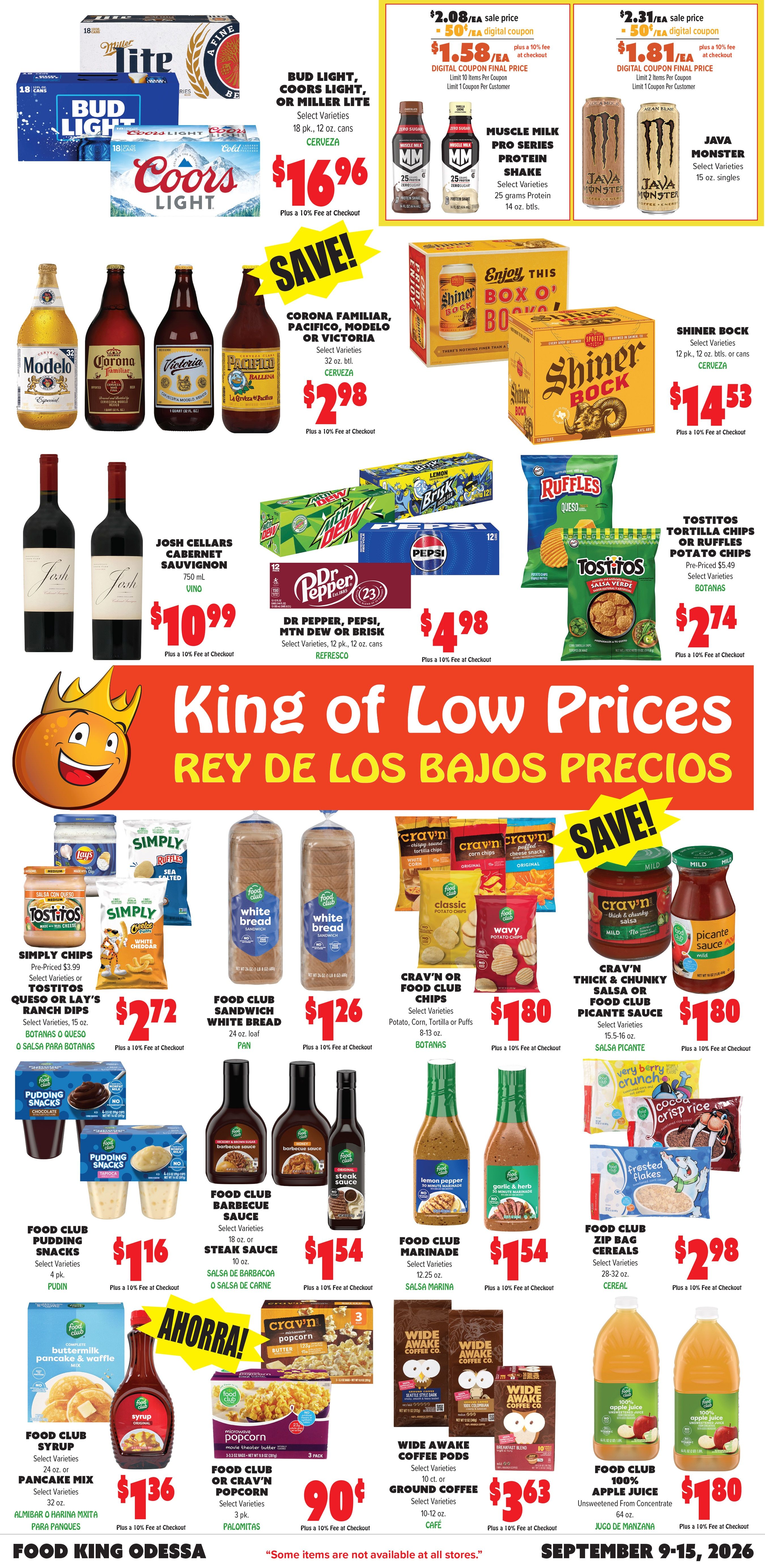 Food King Weekly Ad September 9 - 15, 2026