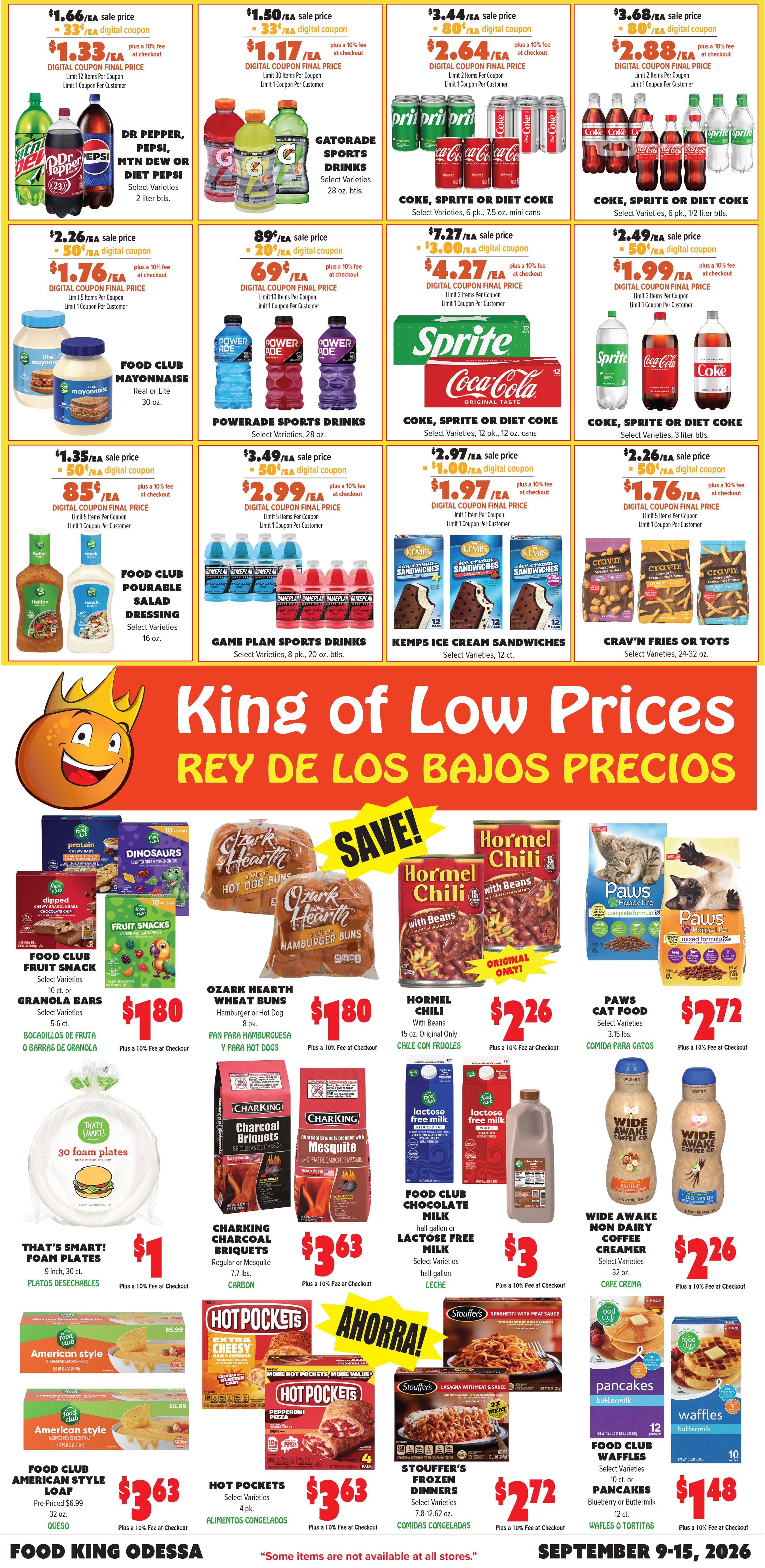 Food King Weekly Ad September 9 - 15, 2026