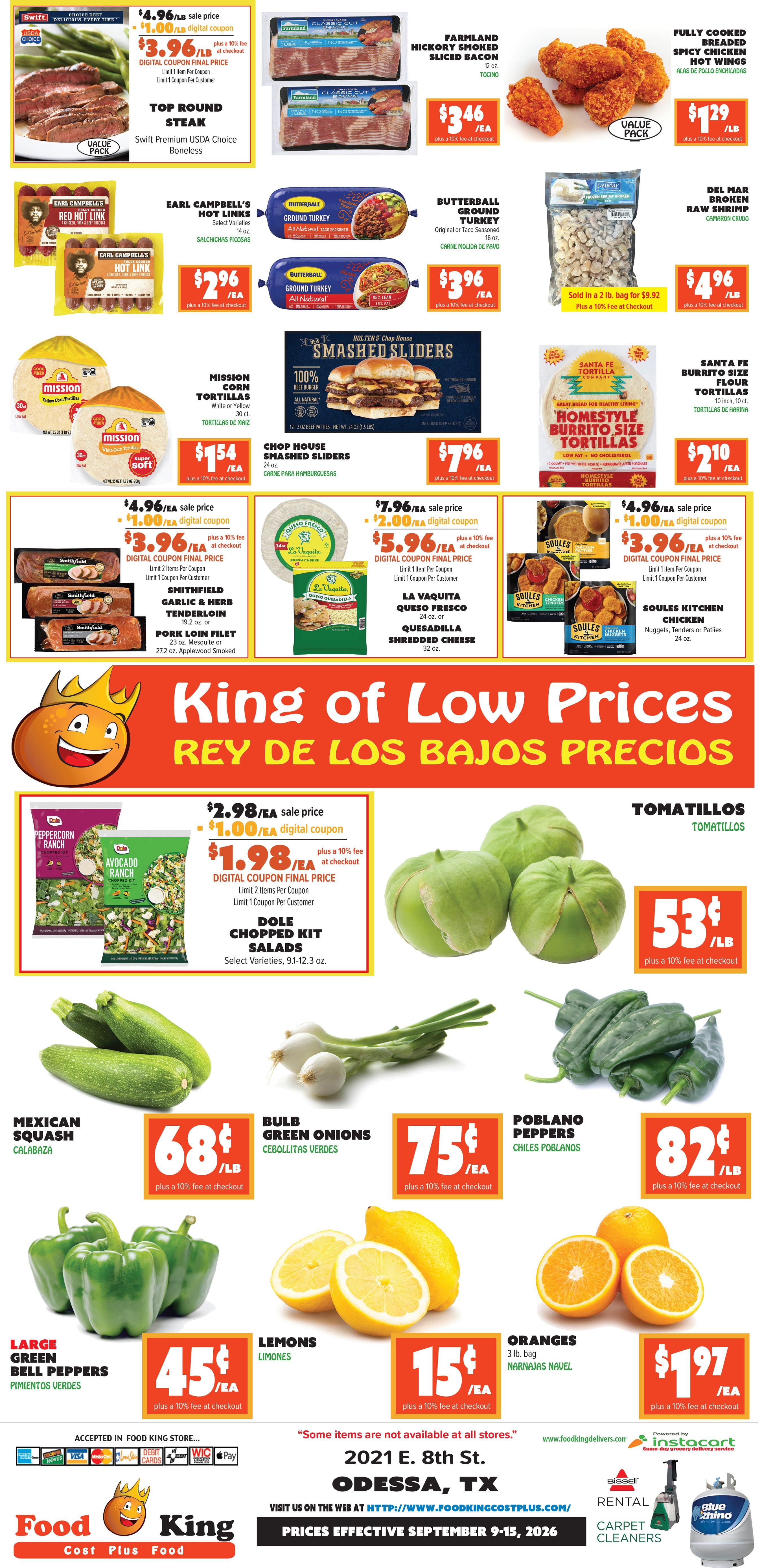 Food King Weekly Ad September 9 - 15, 2026