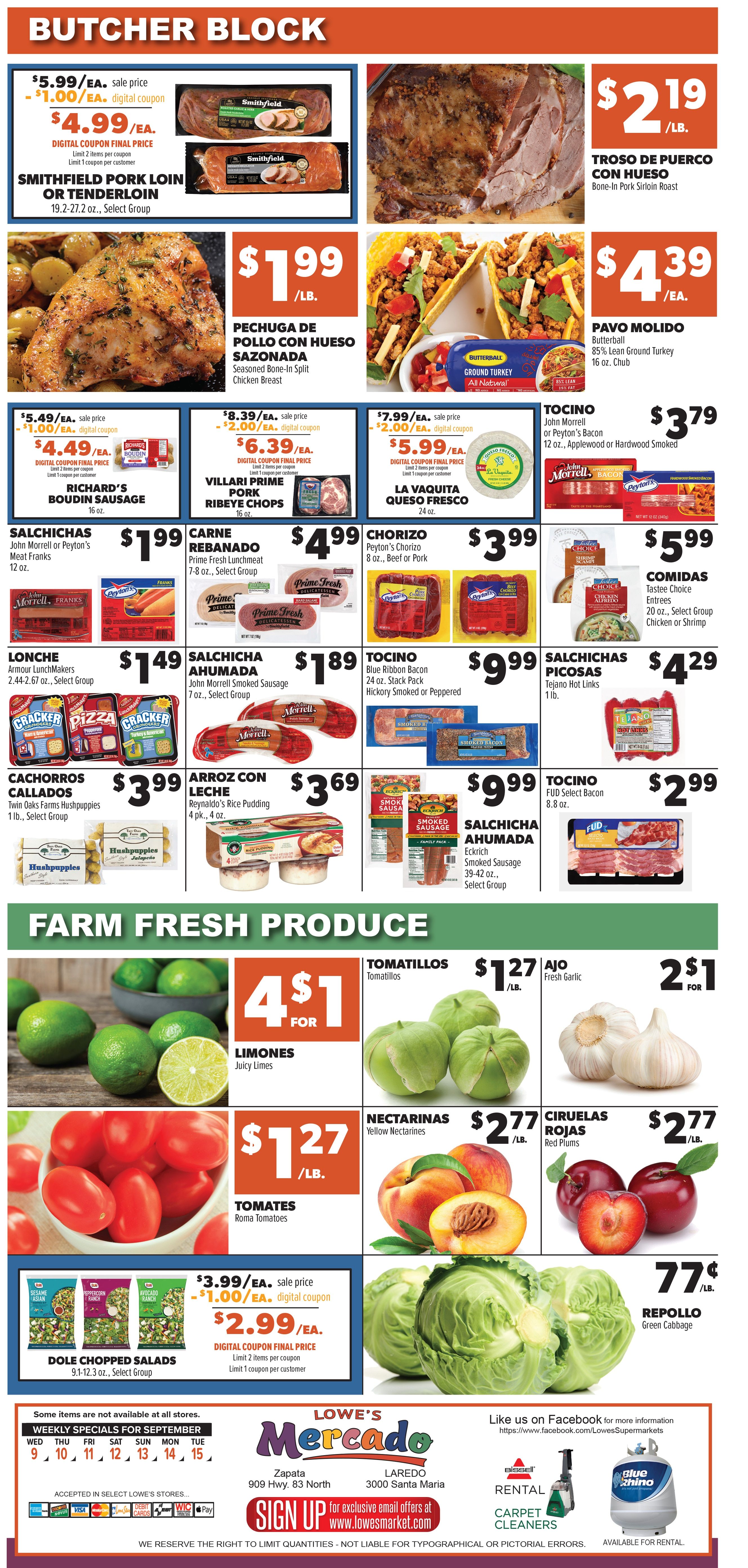 Lowe's Mercado (Texas) Weekly Ad September 9 - 15, 2026