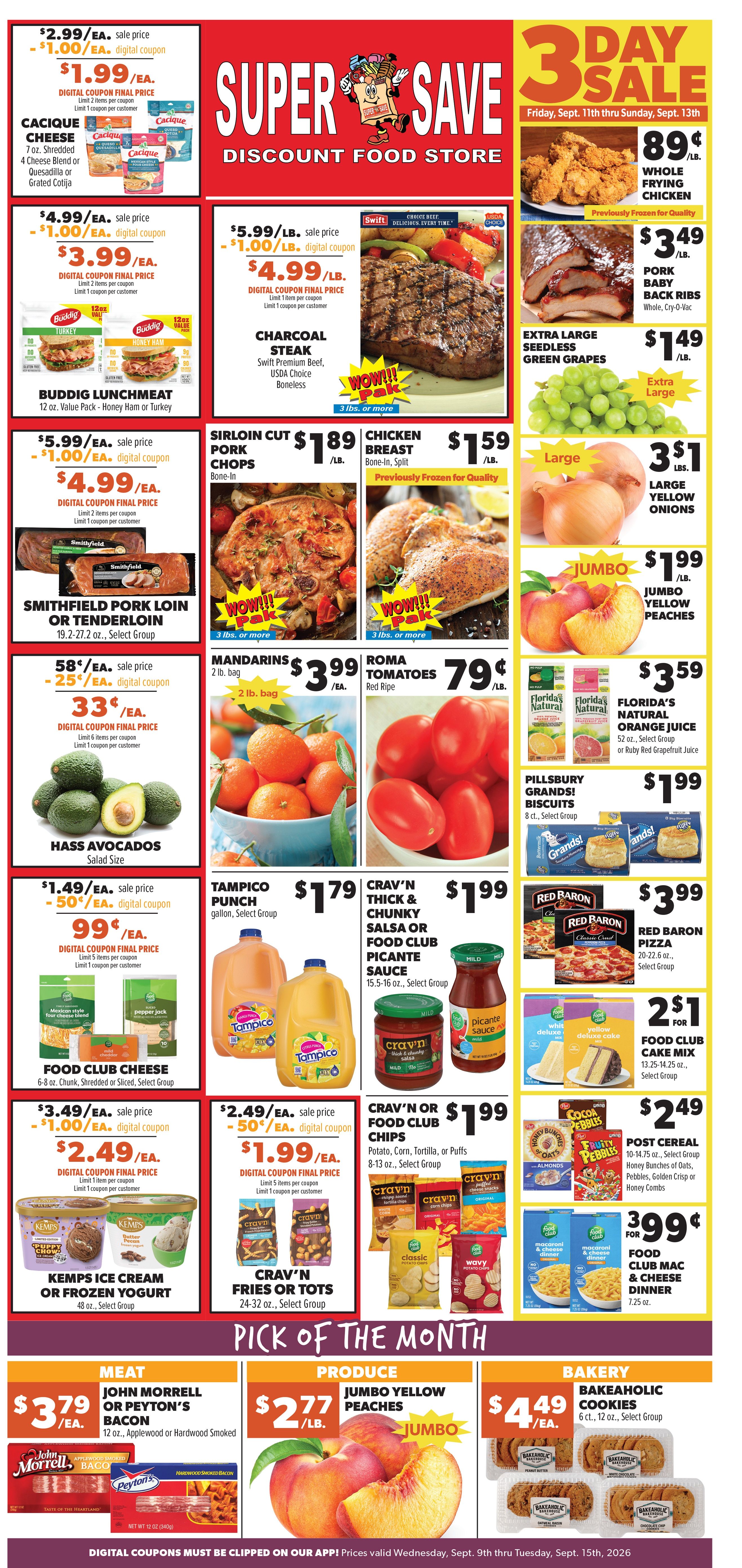 Super Save Weekly Ad September 9 - 15, 2026