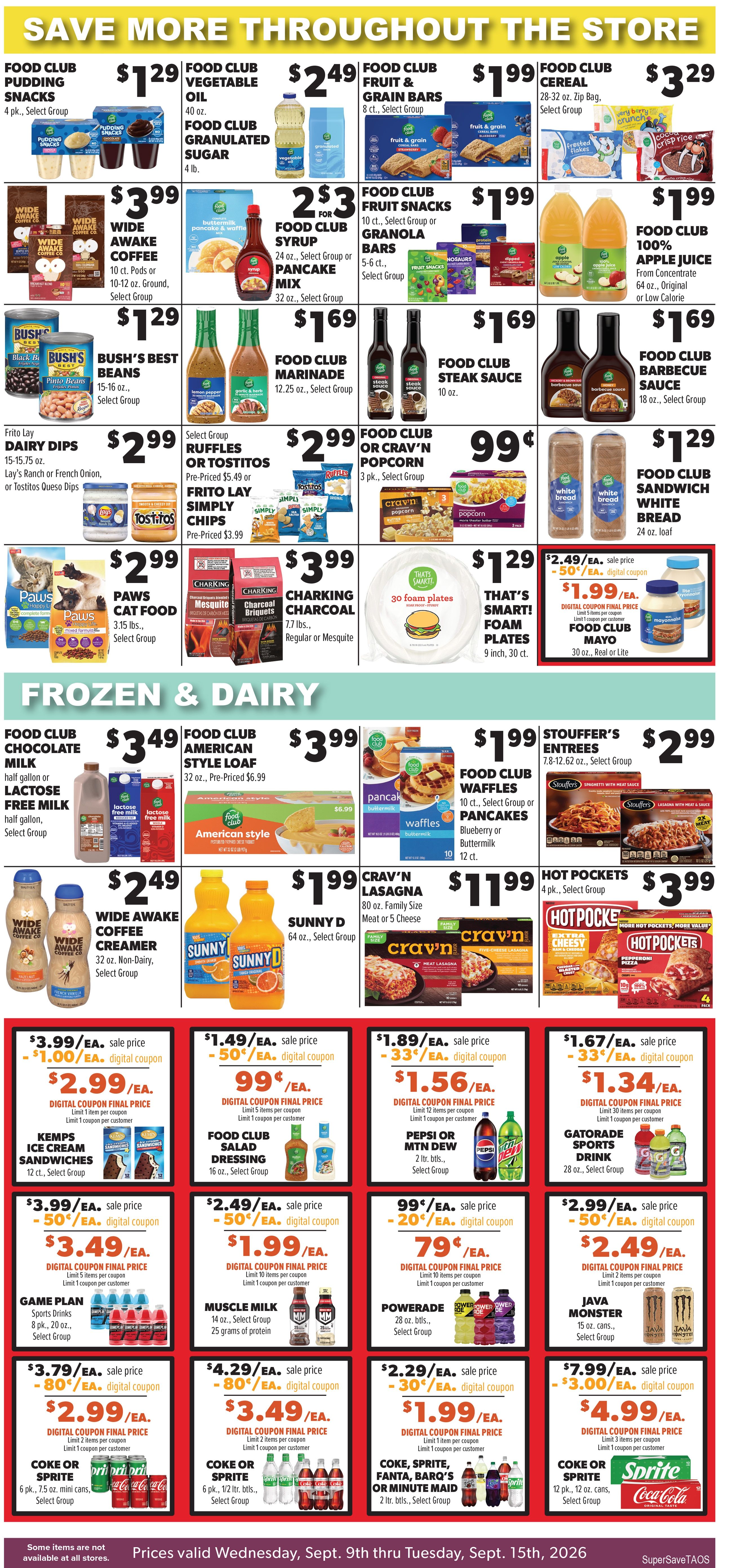 Super Save Weekly Ad September 9 - 15, 2026