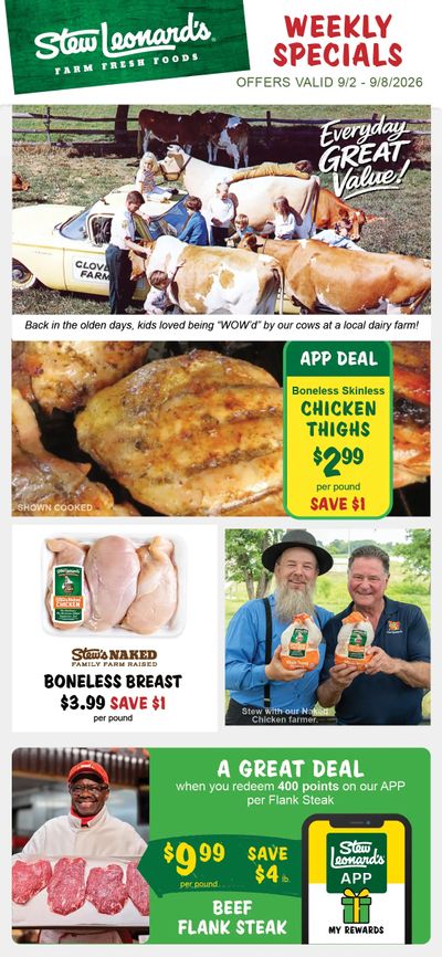 Stew Leonard's Weekly Ad September 2 - 8, 2026