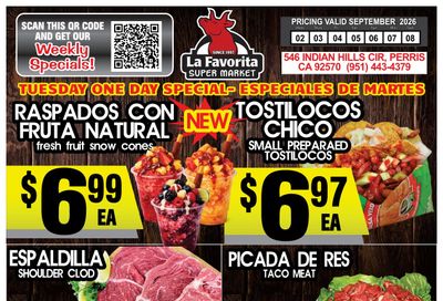 La Favorita Super Market Weekly Ad September 2 - 8, 2026