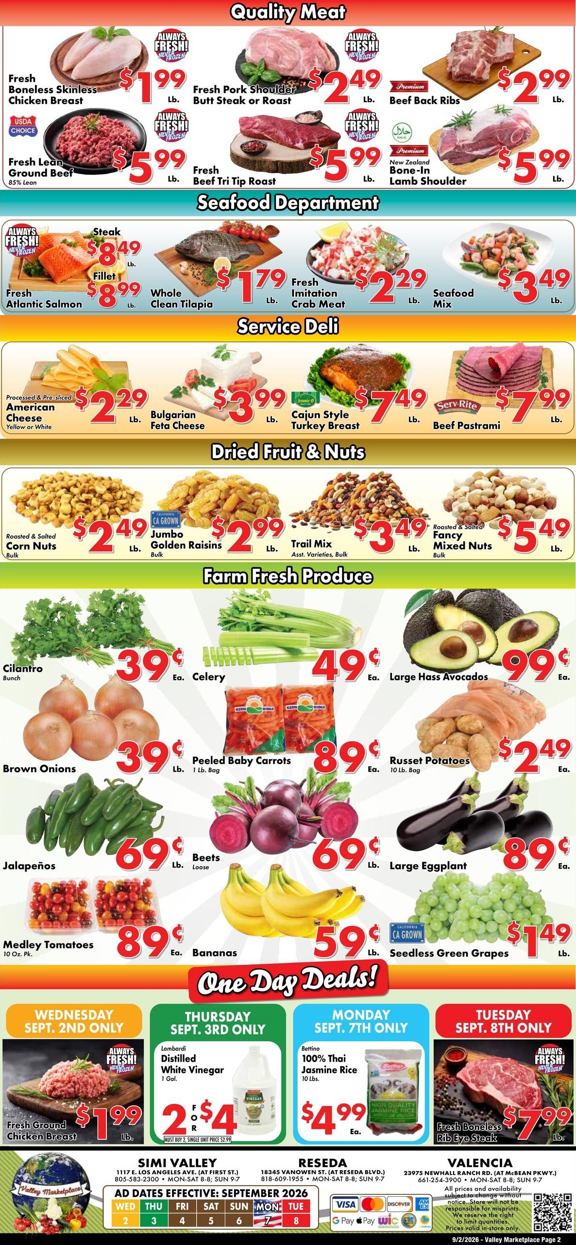 Valley Marketplace Weekly Ad September 2 - 8, 2026