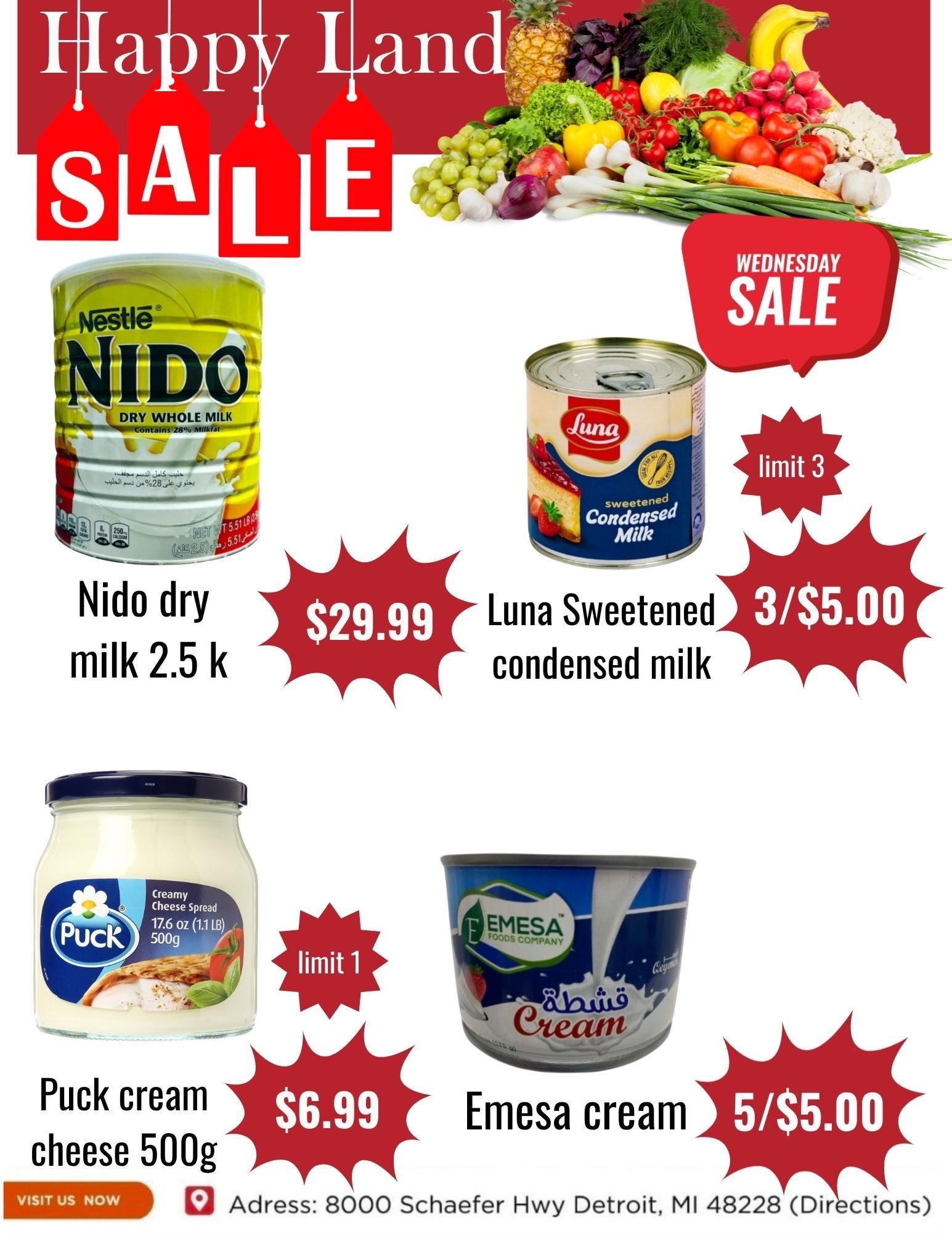 Happy Land Market (8000 Schaefer Highway, Detroit, MI) Weekly Ad September 2 - 2, 2026