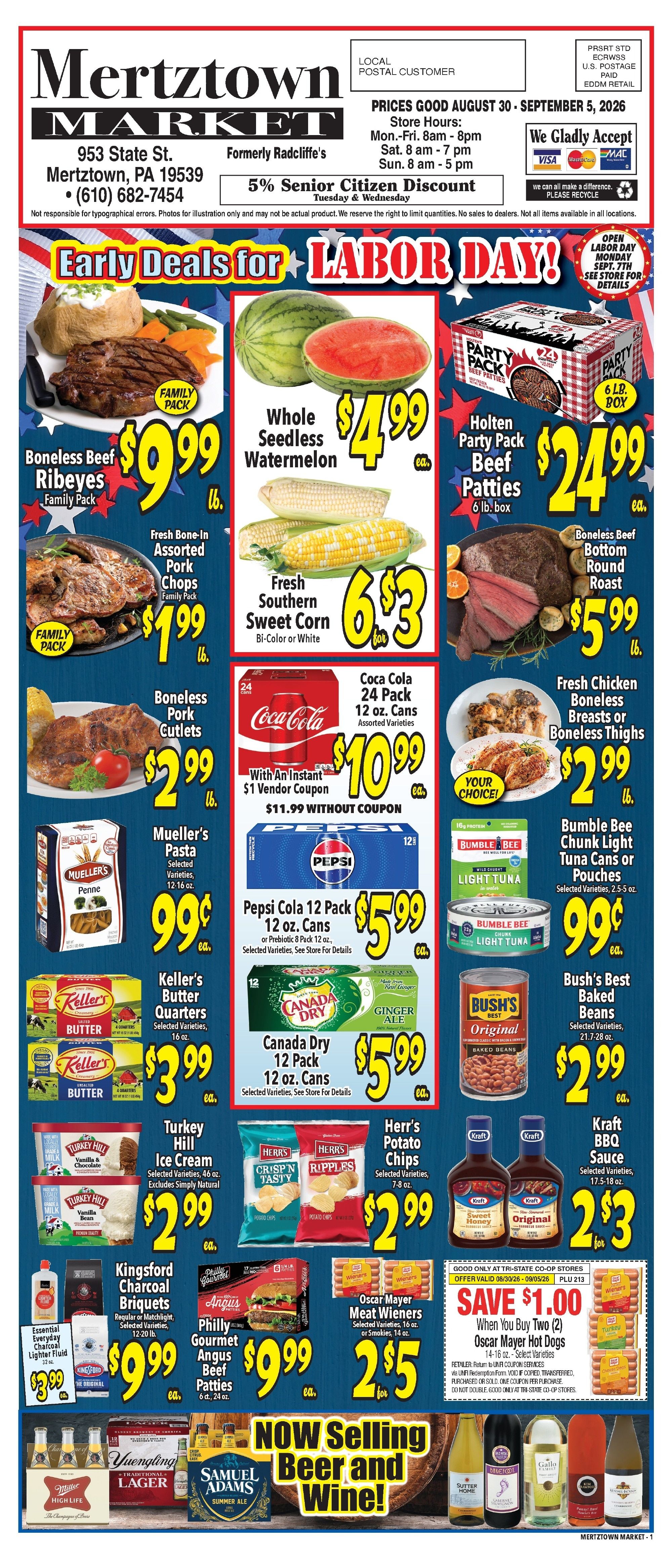 Mertztown Market Weekly Ad August 30 - September 5, 2026