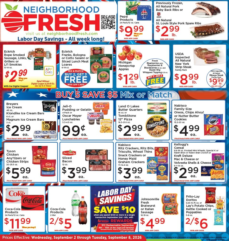 Neighborhood Fresh Weekly Ad September 2 - 8, 2026