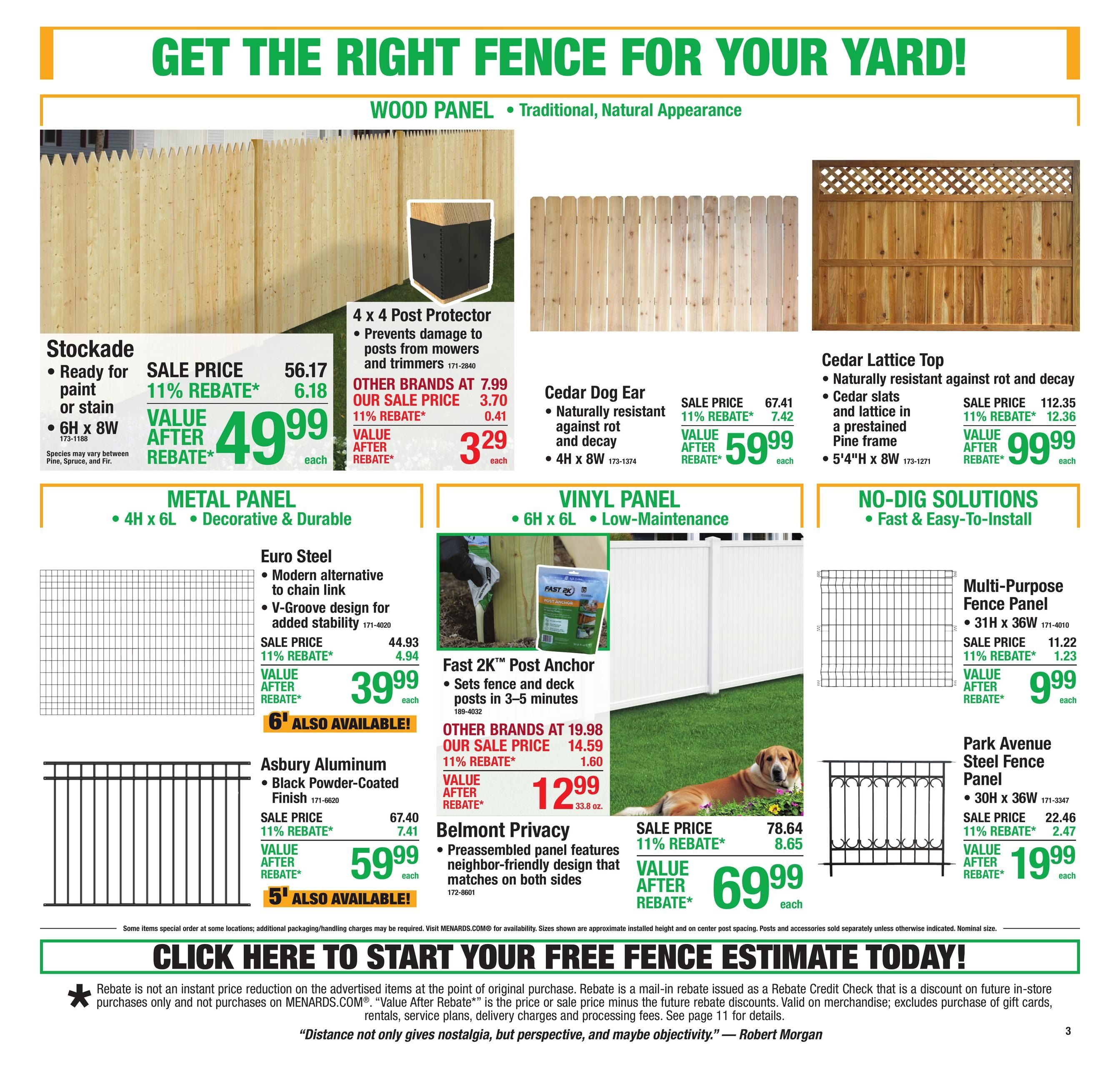 Menards (Alexandria Area, MN) 11% Rebate Sale Weekly Ad September 2 - 13, 2026