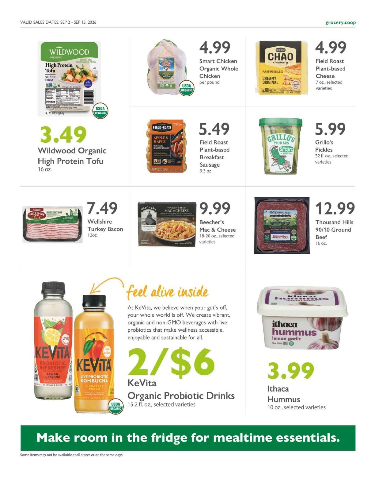 Valley Natural Foods Co+op Deals Weekly Ad September 2 - 15, 2026