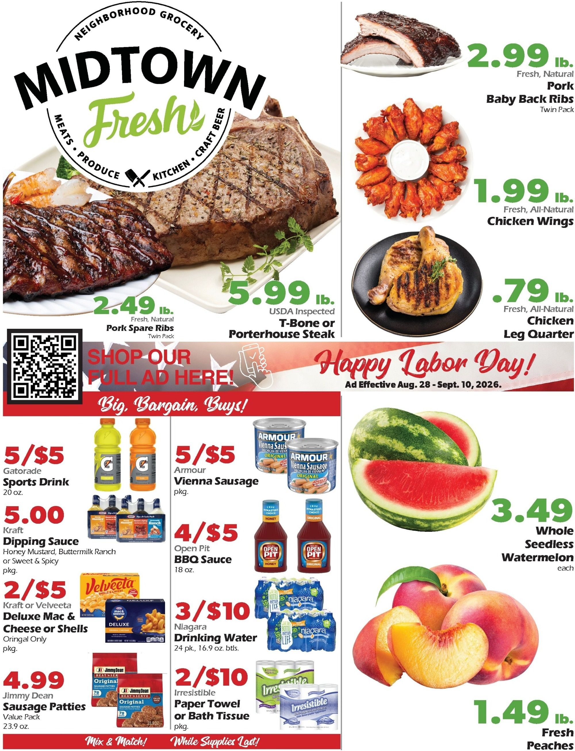 Midtown Fresh Market Weekly Ad August 28 - September 10, 2026