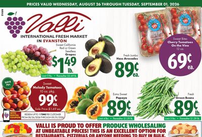 Valli Produce (Evanston, IL) Weekly Ad August 26 - September 1, 2026