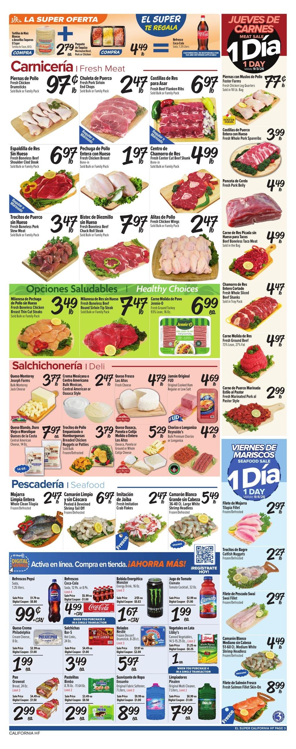 El Super (Beverly Hills Area, CA) Weekly Ad September 2 - 8, 2026