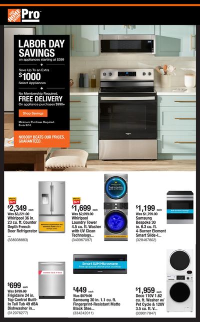 Home Depot (Hartford Area, CT) Weekly Ad August 31 - September 7, 2026