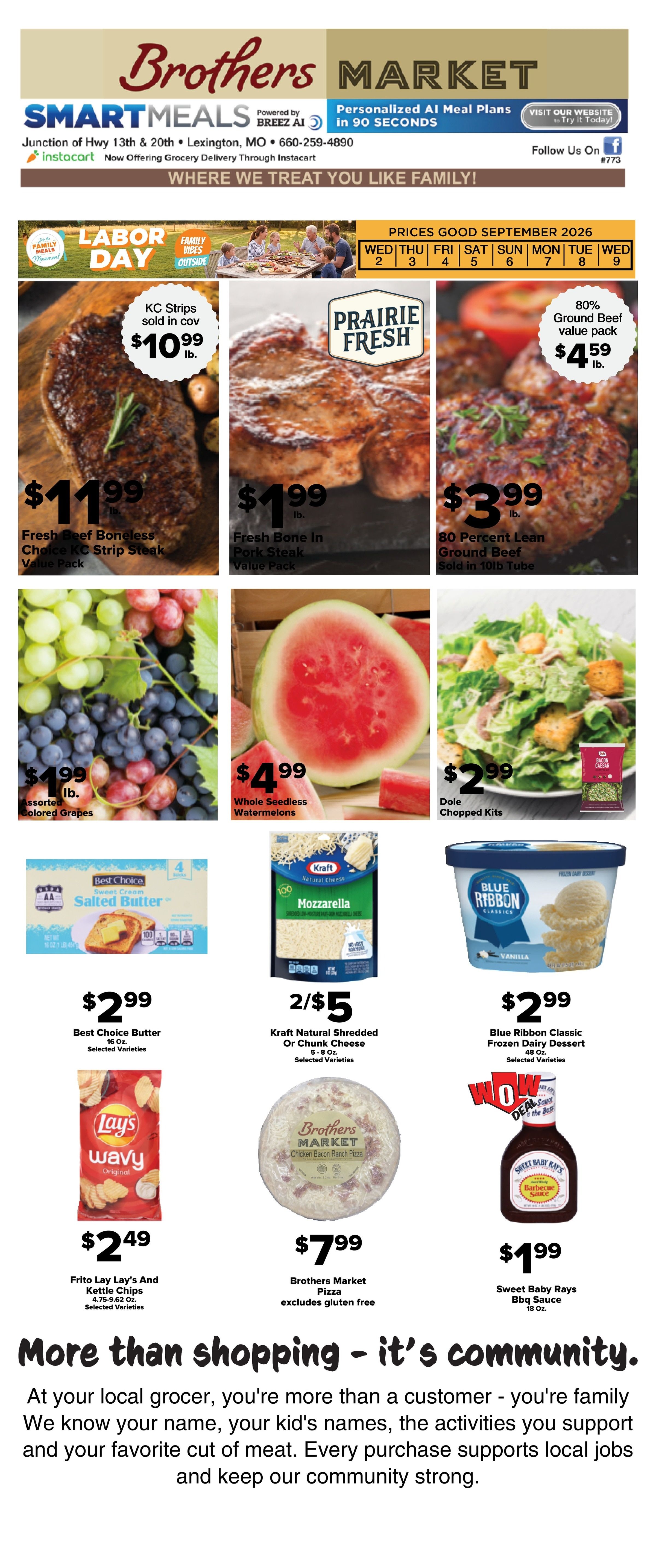 Brothers Market (Lexington, MO) Weekly Ad September 2 - 9, 2026