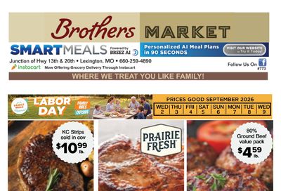 Brothers Market (Lexington, MO) Weekly Ad September 2 - 9, 2026
