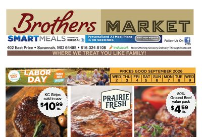 Brothers Market (Savannah, MO) Weekly Ad September 2 - 9, 2026