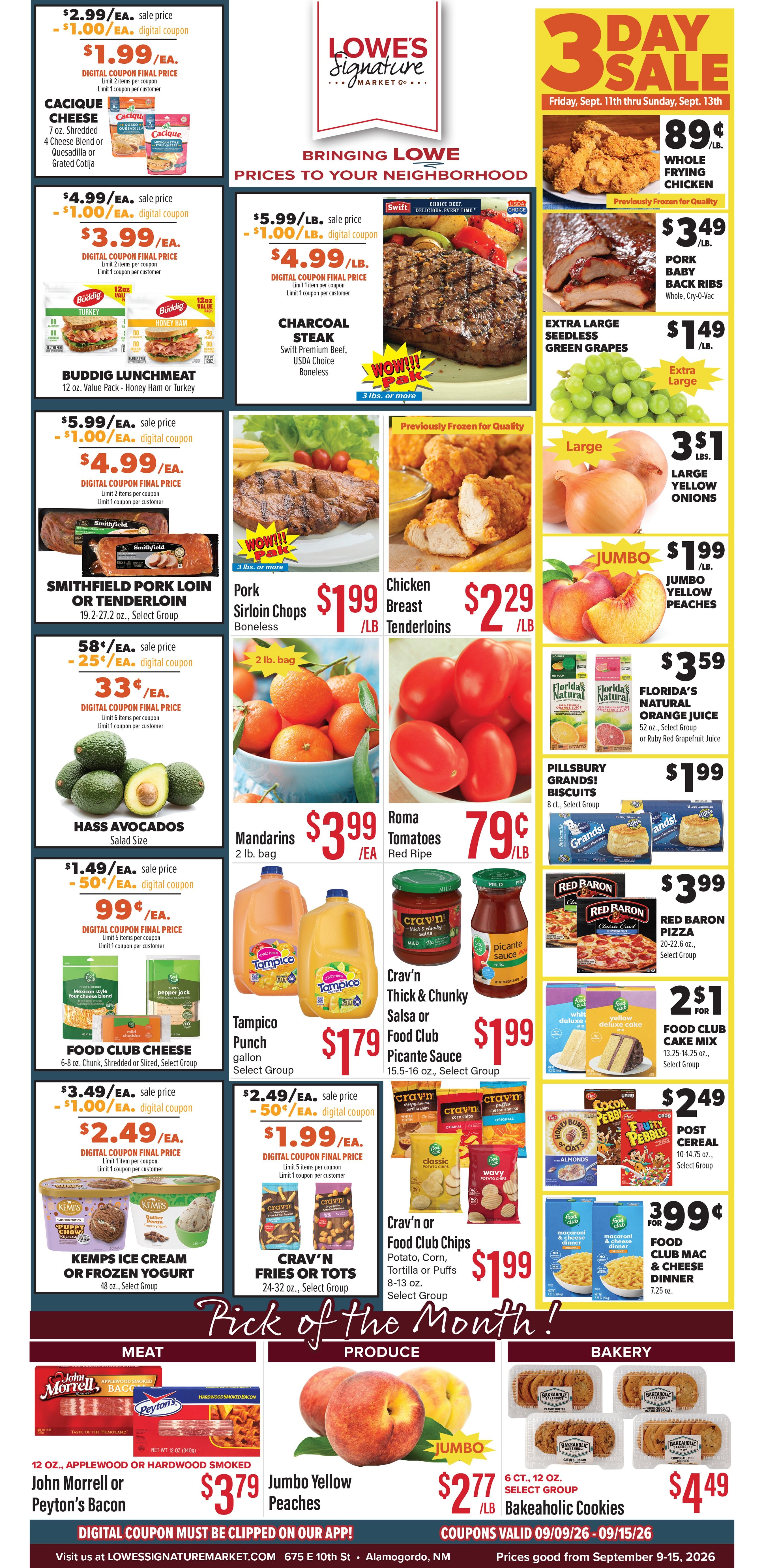 Lowe's Signature Market Weekly Ad September 9 - 15, 2026