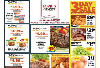 Lowe's Signature Market Weekly Ad September 9 - 15, 2026