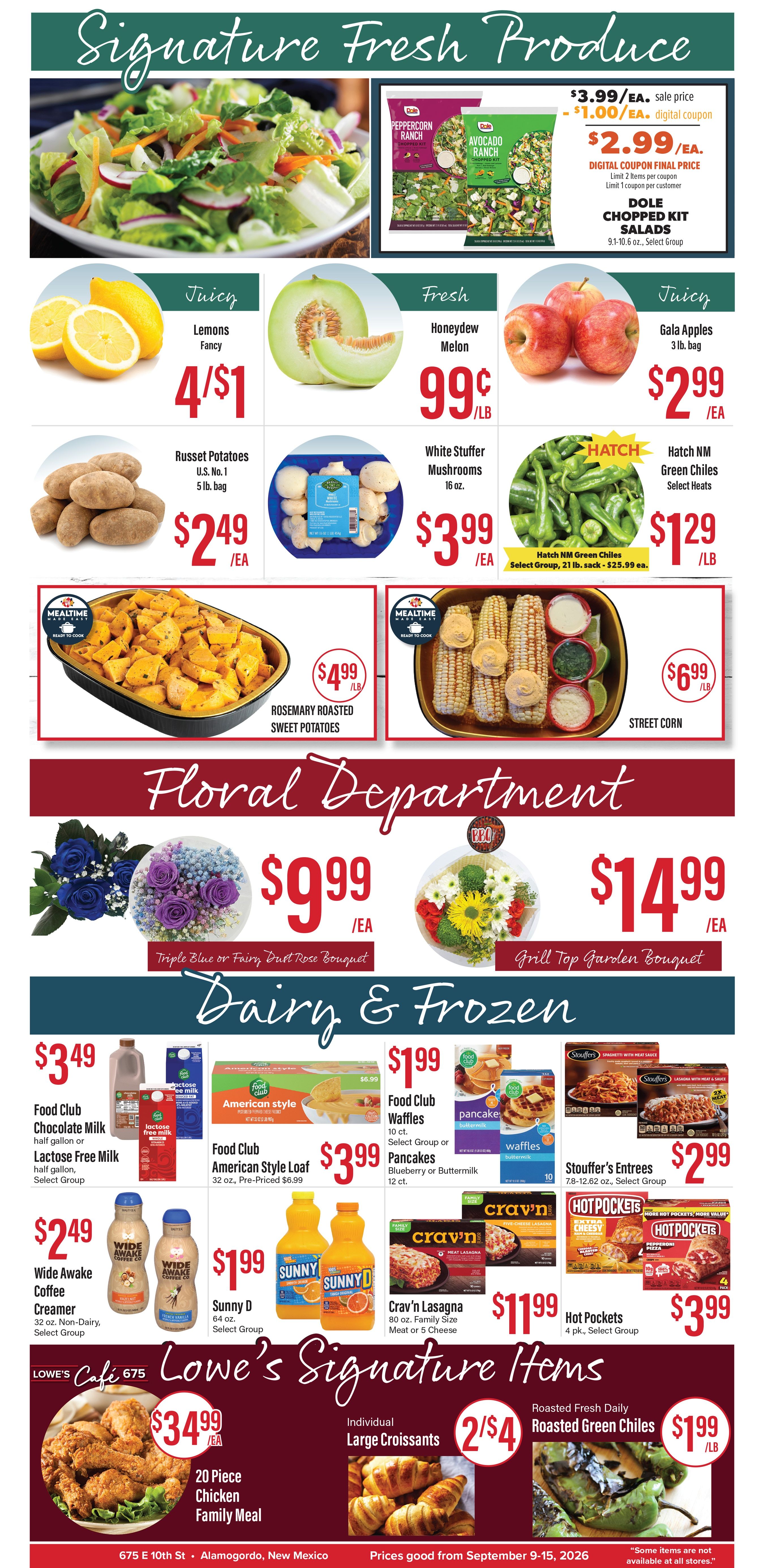 Lowe's Signature Market Weekly Ad September 9 - 15, 2026